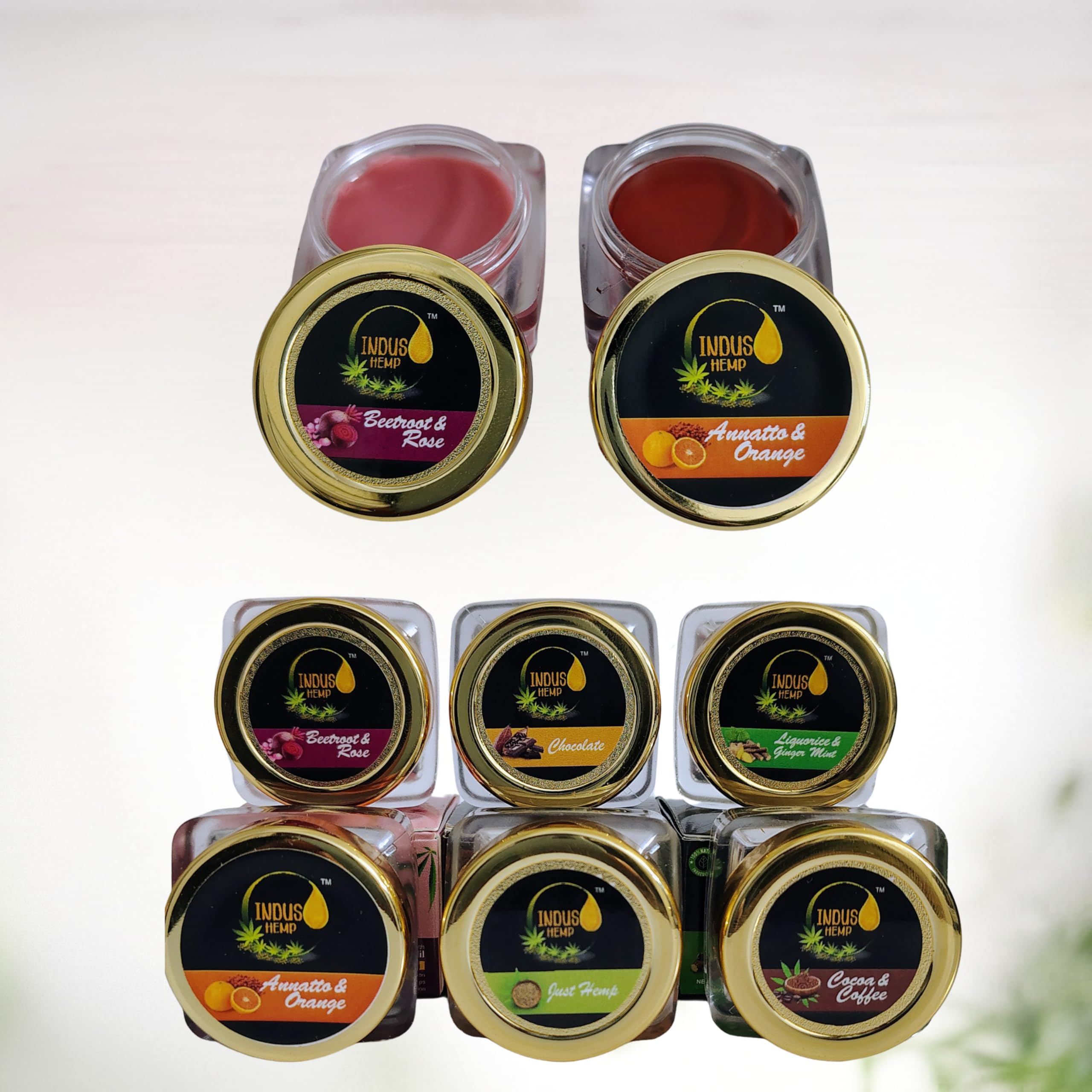 Indus Hemp Lip Balm Combo Pack | Made With Hemp Hearts Oil | Restores Dehydrated Lips | Extra Soothing | Smooth & Bright Lips | 