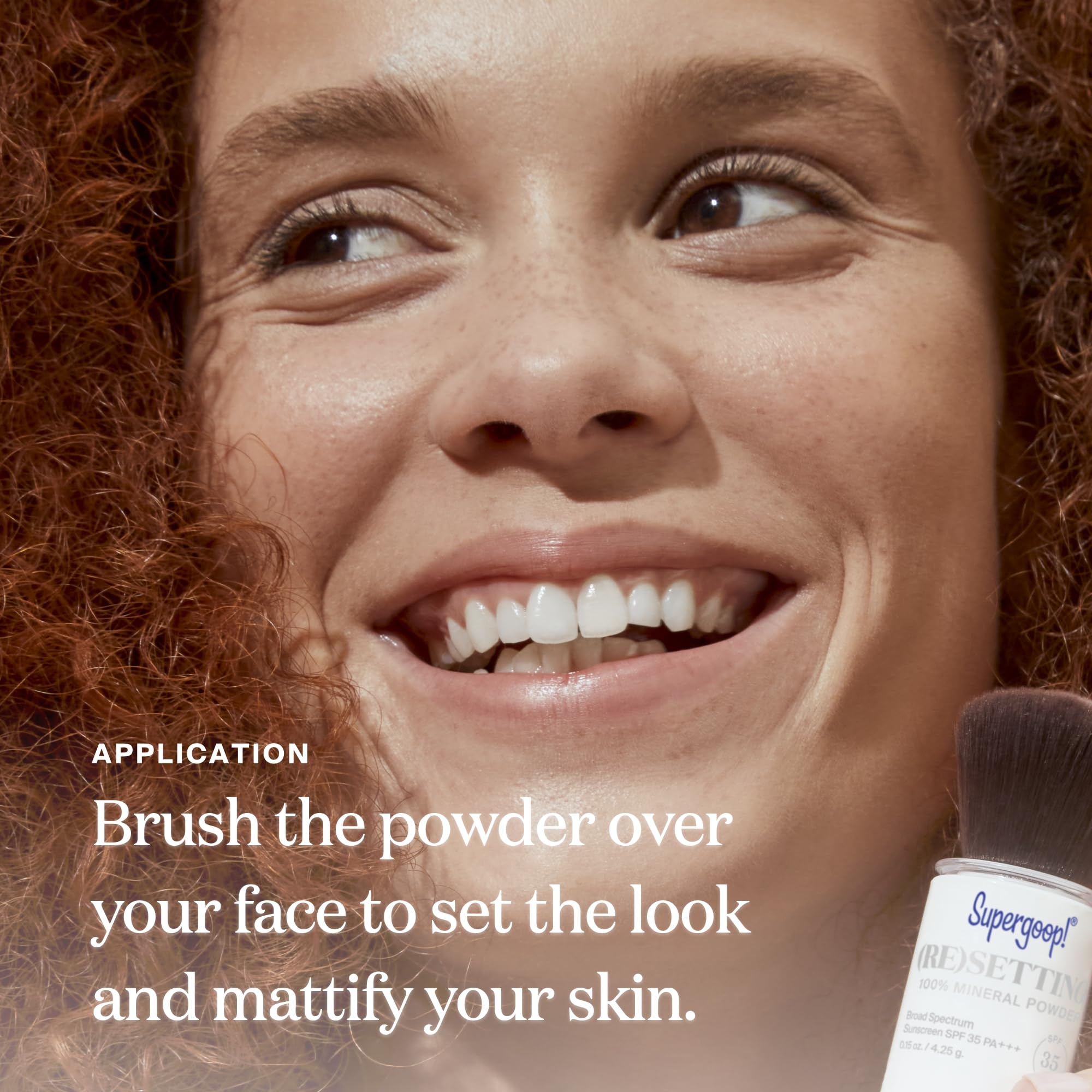 Supergoop (Re)Setting 100% Mineral Powder, Translucent - 015 Oz - Makeup Setting Powder + Broad Spectrum Spf 35 Pa+++ Sunscreen
