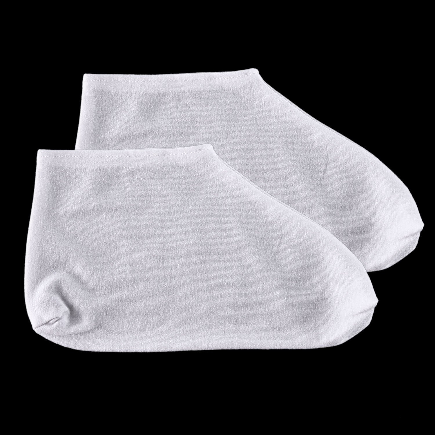 3 Pairs Cotton Moisturizing Socks Cosmetic Therapy Socks Lotion Socks Spa Overnight Absorbing Socks for Dry Cracked Feet White M