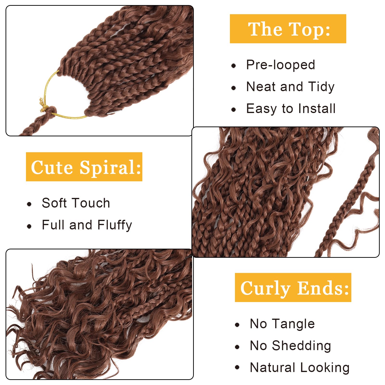 Boho Box Braids Crochet Hair For Women 10 Inch 7Packs Goddess Box Braids With Curly Ends 3X Short Bob Crochet Braids For Kids Br