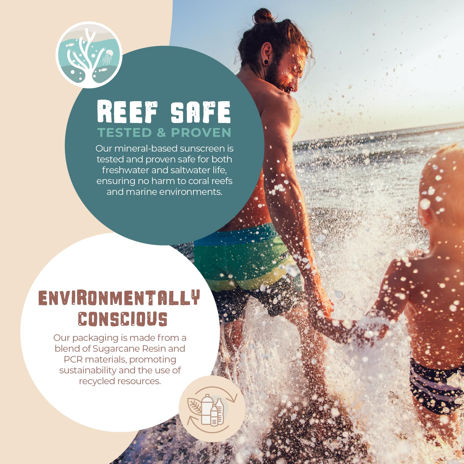 Spf 45 Organic Non Toxic Mineral Sunscreen For Kids, Sunscreen For Sensitive Skin, Natural Reef Safe Sunscreen, Kids Mineral Sun