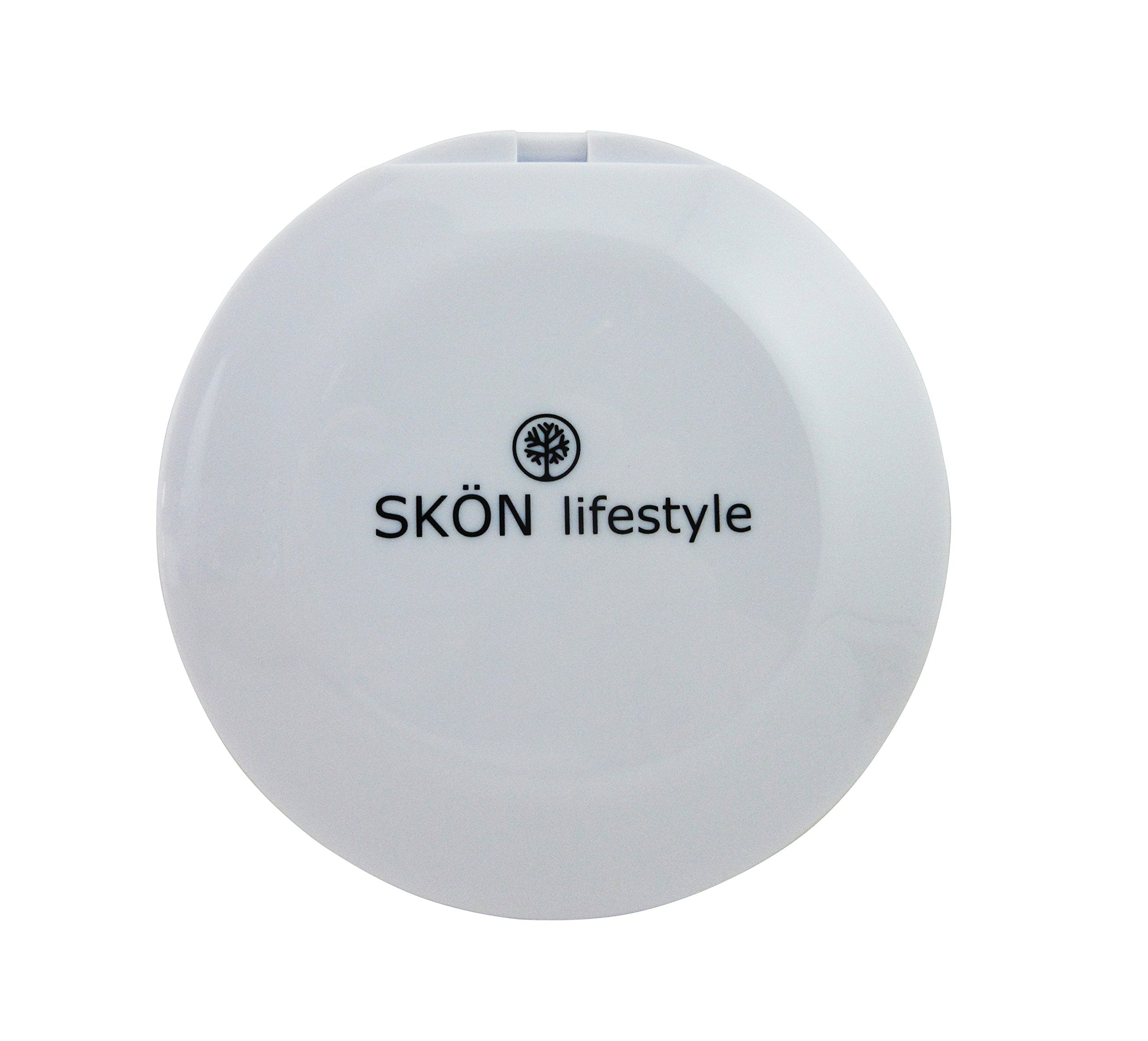 Skn Lifestyle - Jessy, Perfect 7X/1X Travel Mirror - Large 4 Inch Compact Glass Mirrors - 7X Magnification And Traditional 1X Mi