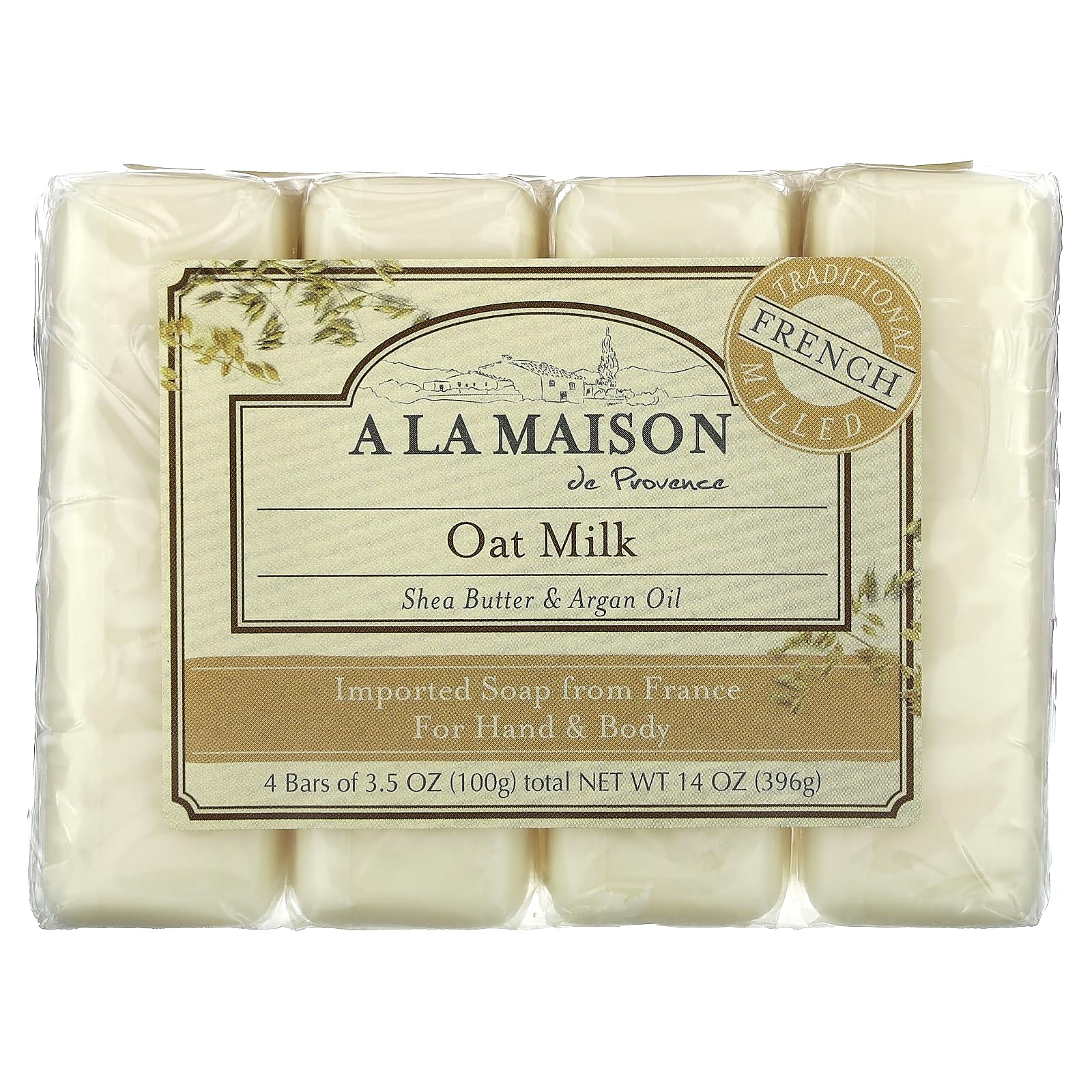 A La Maison Bar Soap Oat Milk Value (4 Pack)