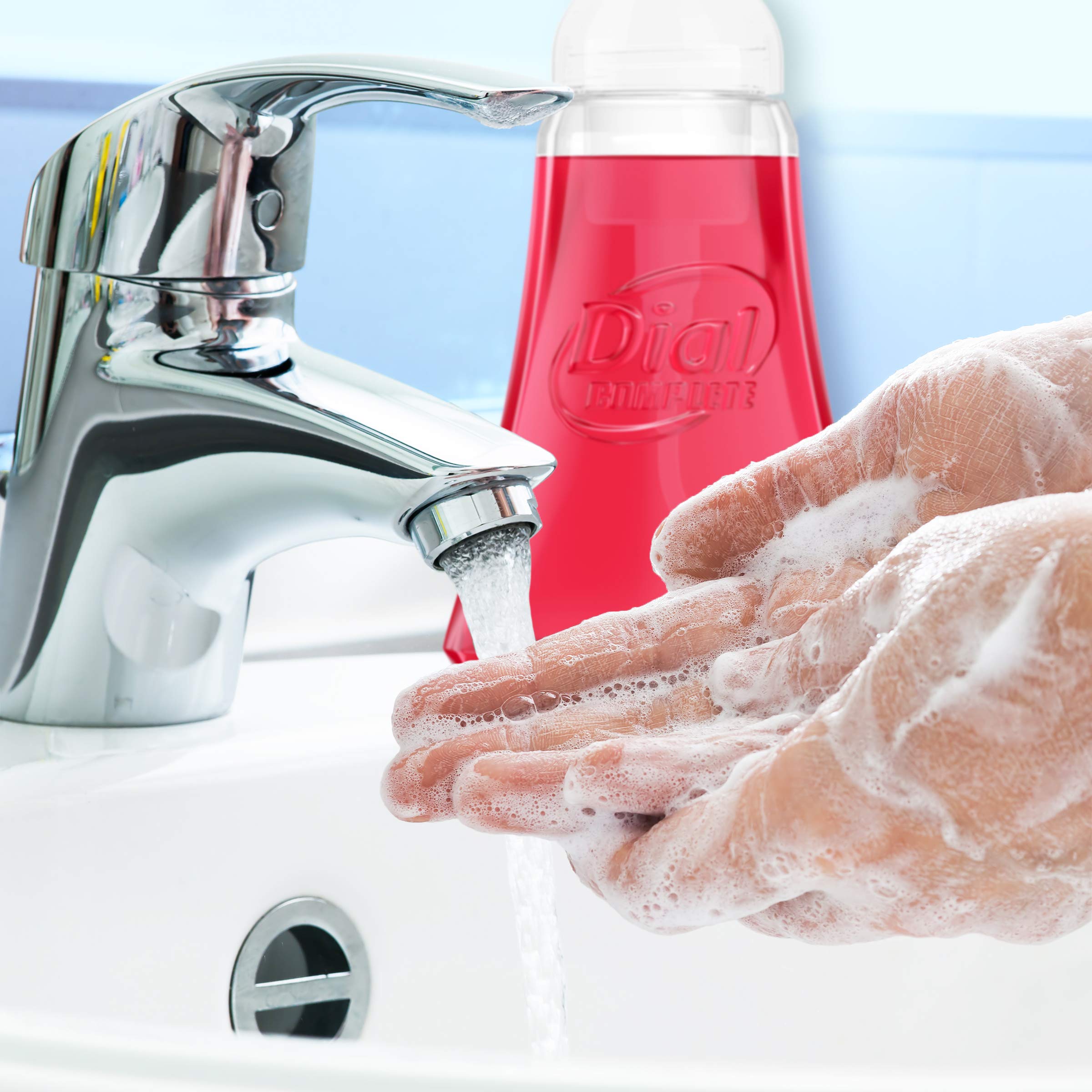 Dial Antibacterial Foaming Hand Wash, Power Berries, 7.5 Oz Pump Bottle (Pack Of 8)