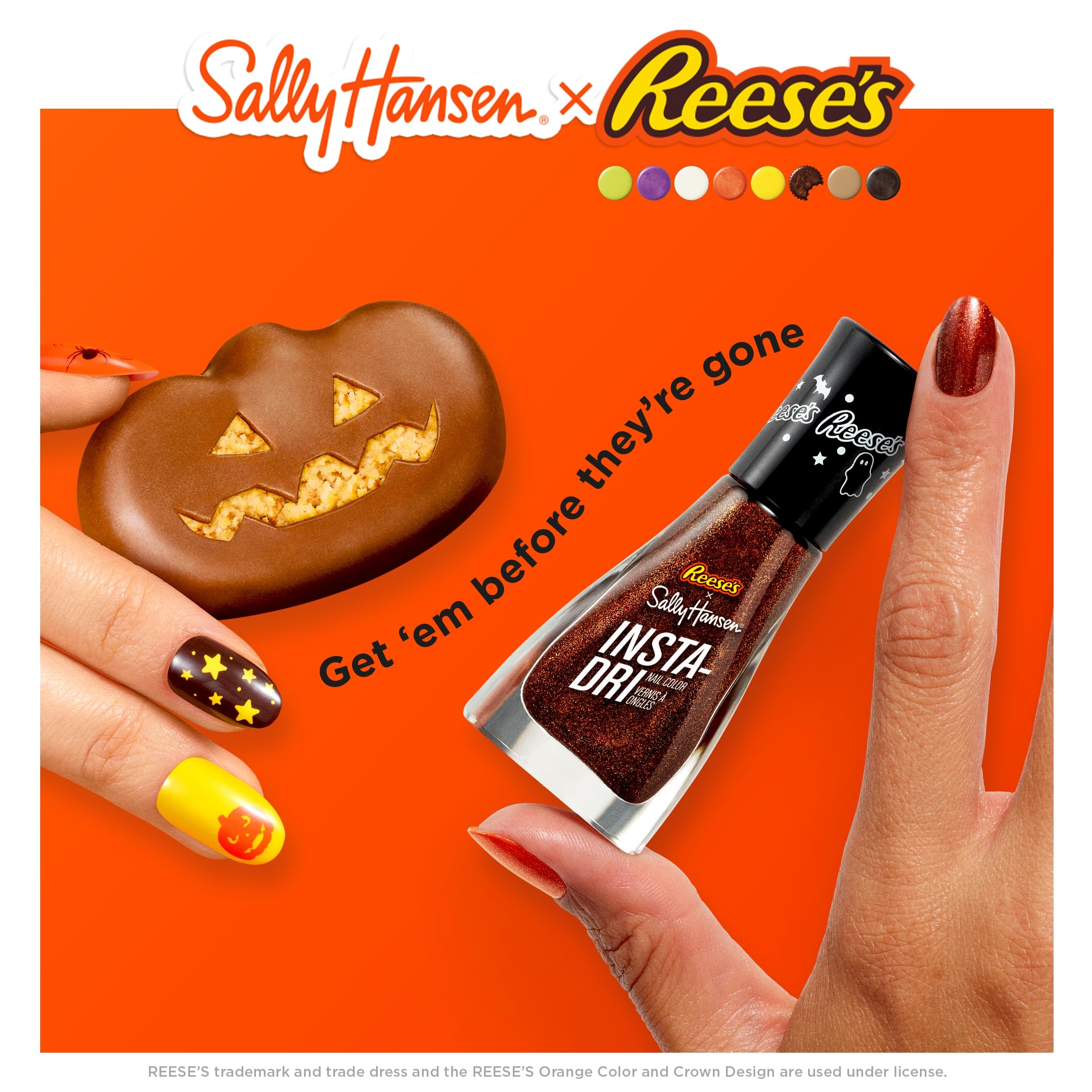 Sally Hansen Insta-Dri, Gourd-Geous, Nail Polish, Quick Dry, One-Coat Application, Doesn'T Chip, Long-Lasting, Perfect For On Th