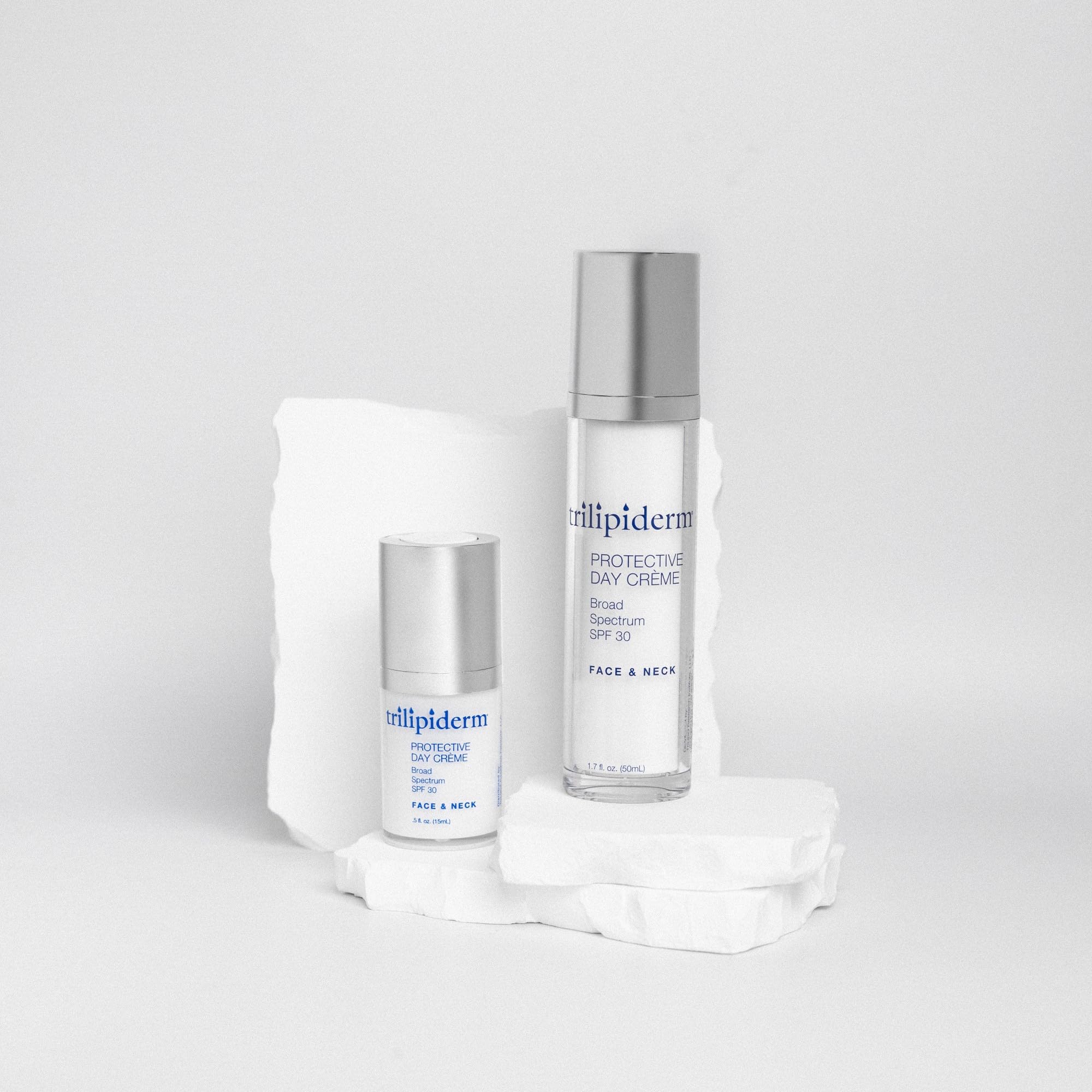 Trilipiderm Sightseer Bundle - Protective Day Cream Broad Spectrum SPF 30 and Rehydration Night Crme Set - Travel Size