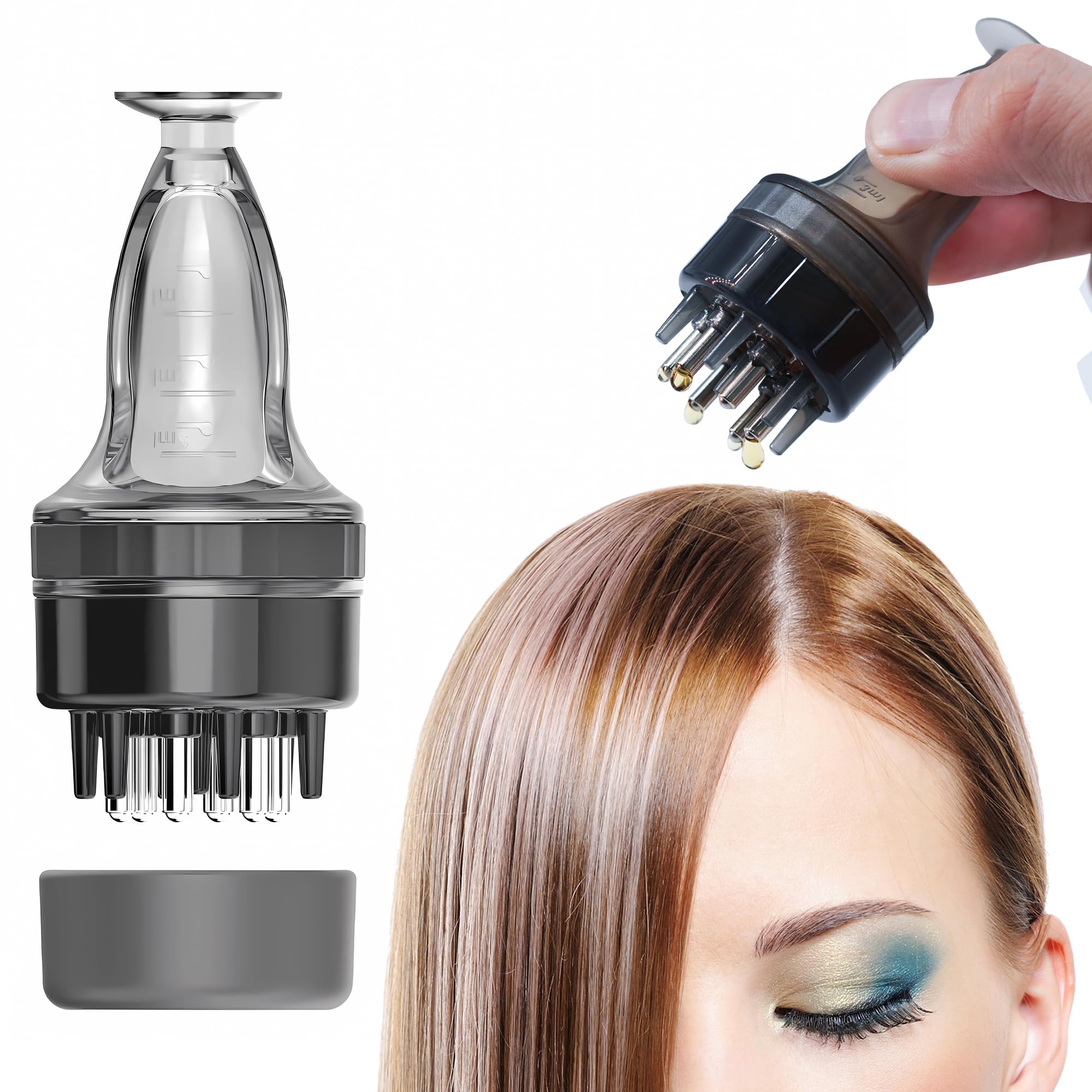 Hair oil applicator for scalp,Hair oiling applicator,Root comb applicator bottle, Scalp oil applicator,scalp massager hair growt