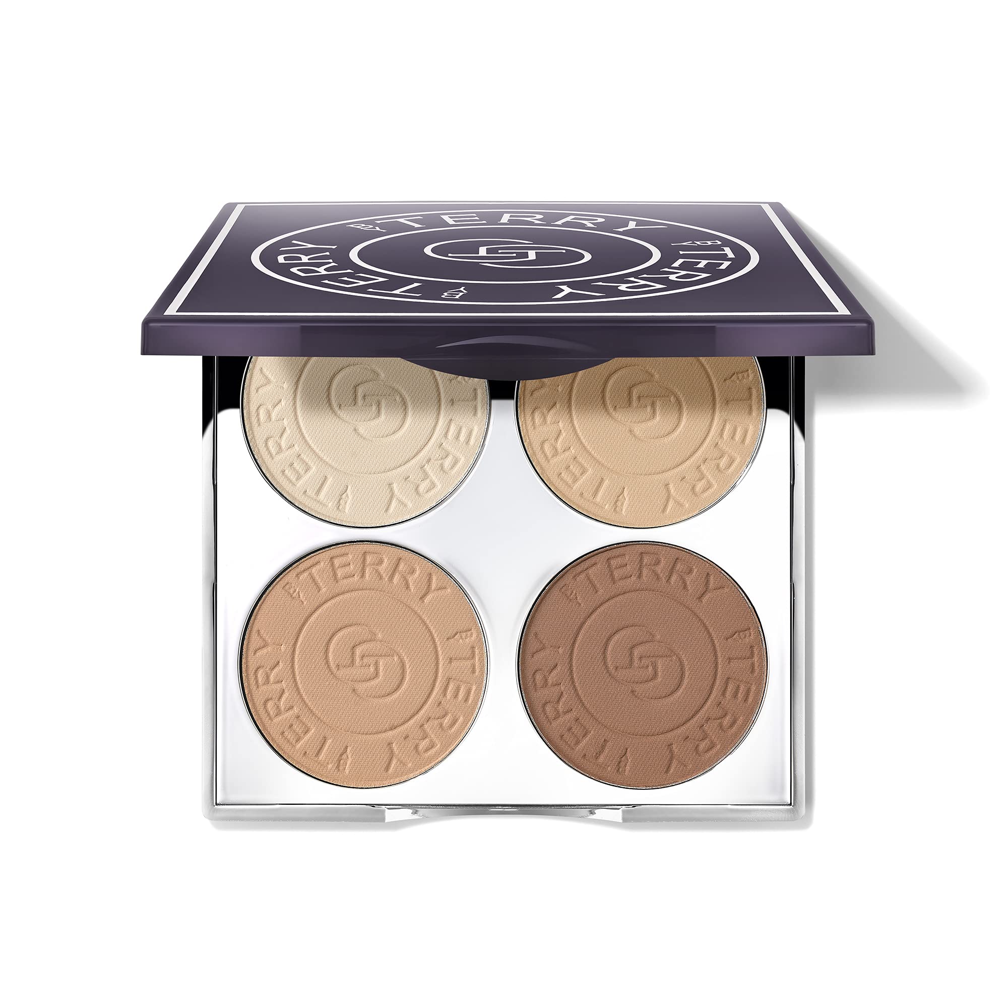 By Terry Hyaluronic Hydra-Powder Palette, 4-Shade, Vegan Contour Palette For Flawless & Matte Complexion, Medium To Warm