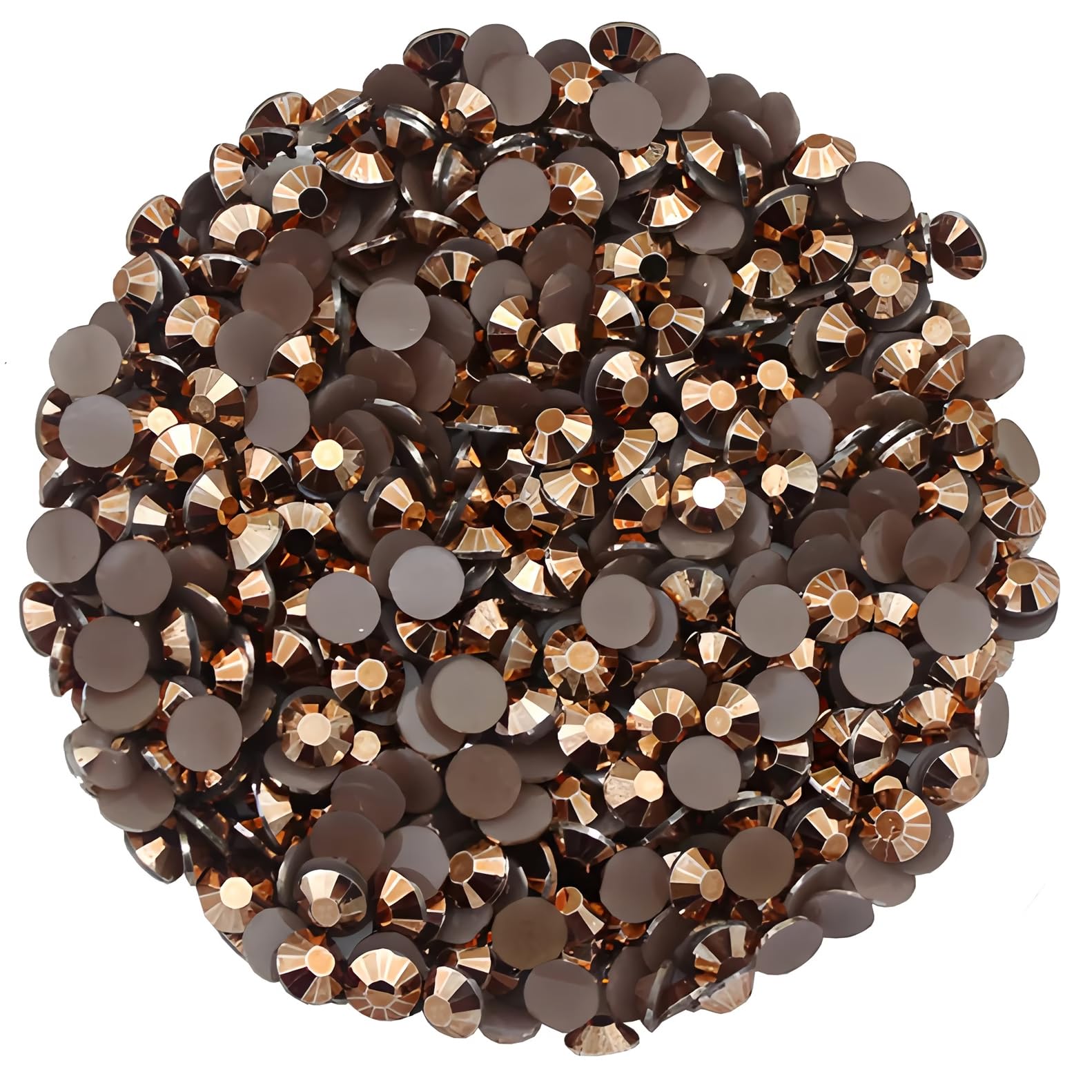 720 Pcs SS30 6mm Flatback Rhinestones for Nails Art Crafts Glitter Round Shine Gems AB Crystals DIY Clothes Shoes (Bronze AB)