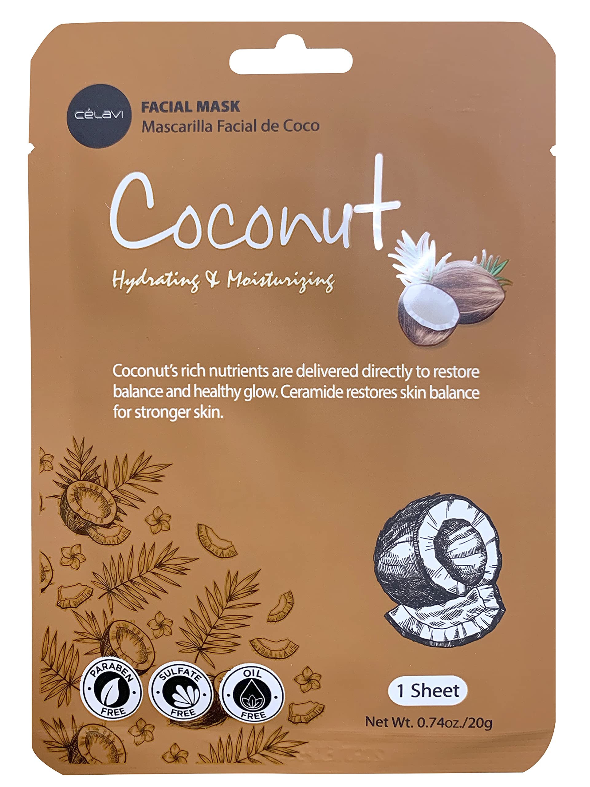 Celavi Collagen Face Sheet Mask K-Beauty Korea Skin Care Moisturizing New D Type- 12 Sheets