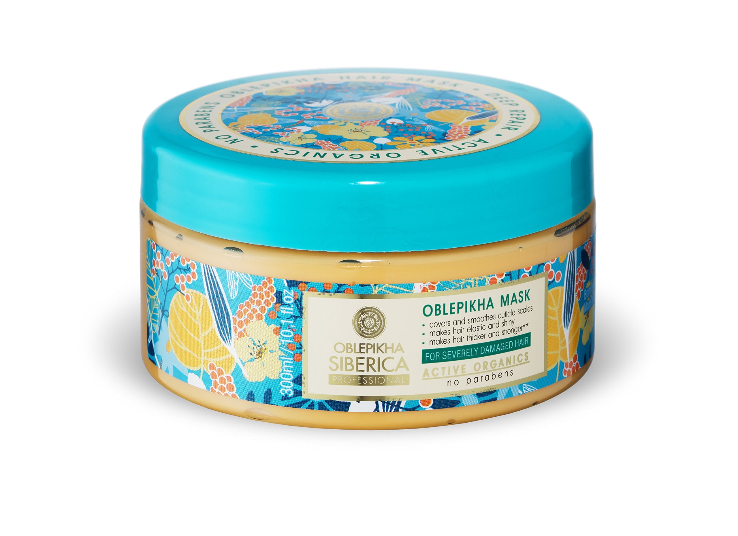 Siberica Restorative Sea Buckthorn Mask for Damaged Hair, 10.14 Ounce