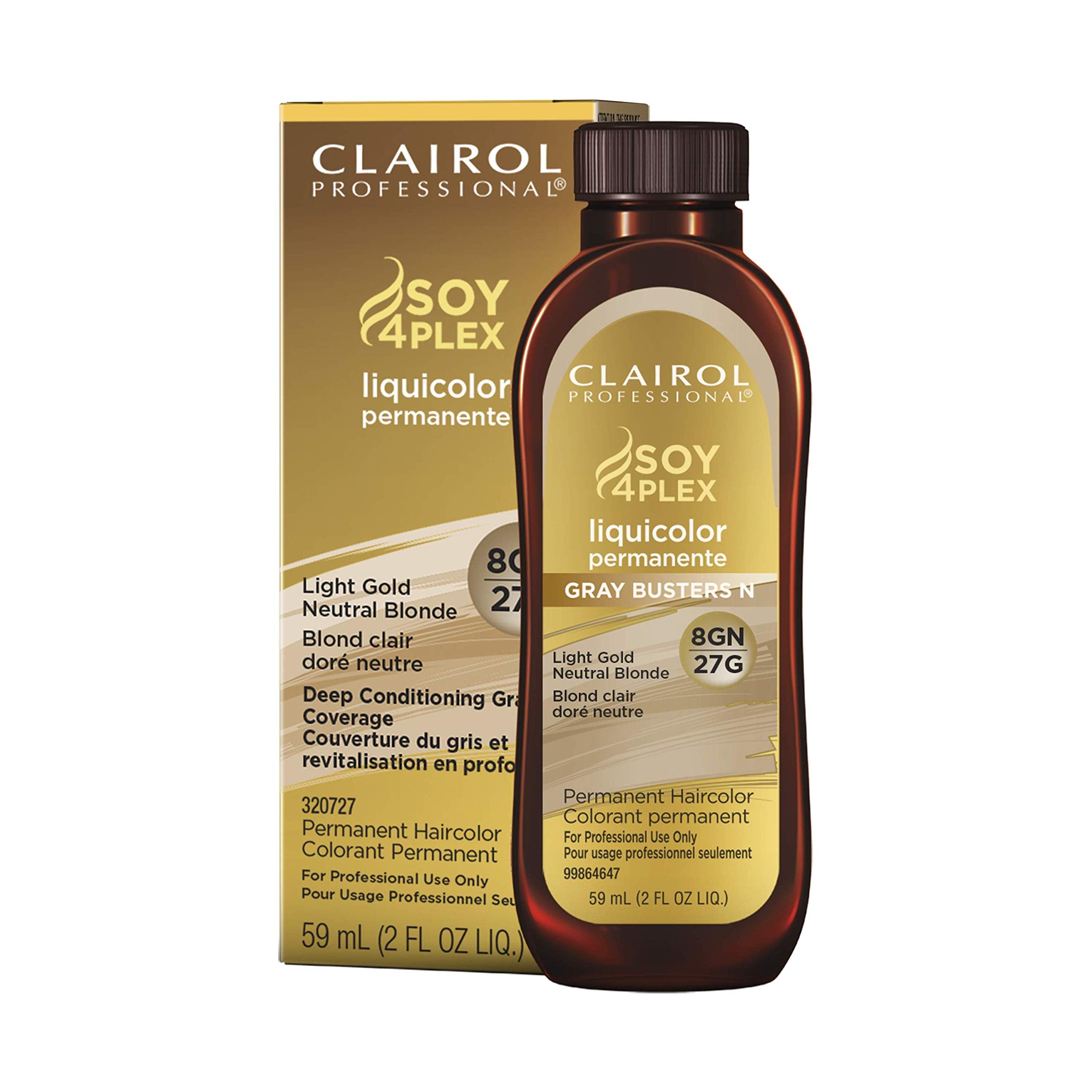 Clairol Professional Permanent Liquicolor for Blonde Hair Color, 8gn Light Gold Neutral Blonde, 2 oz