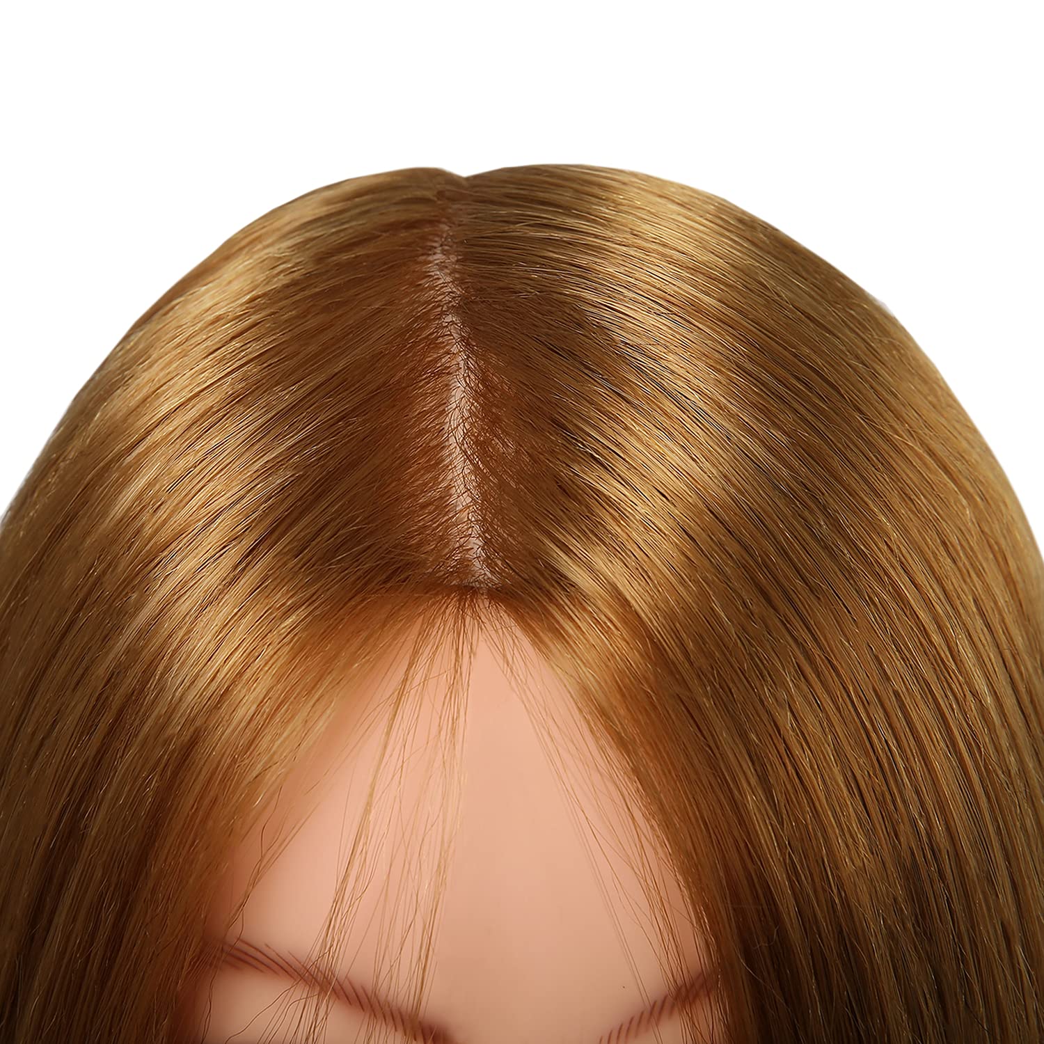 SOPHIRE 26''-28'' Long Hair Mannequin Head with 60% Real Hair, Hairdresser Practice Training Head Cosmetology Manikin Doll Head