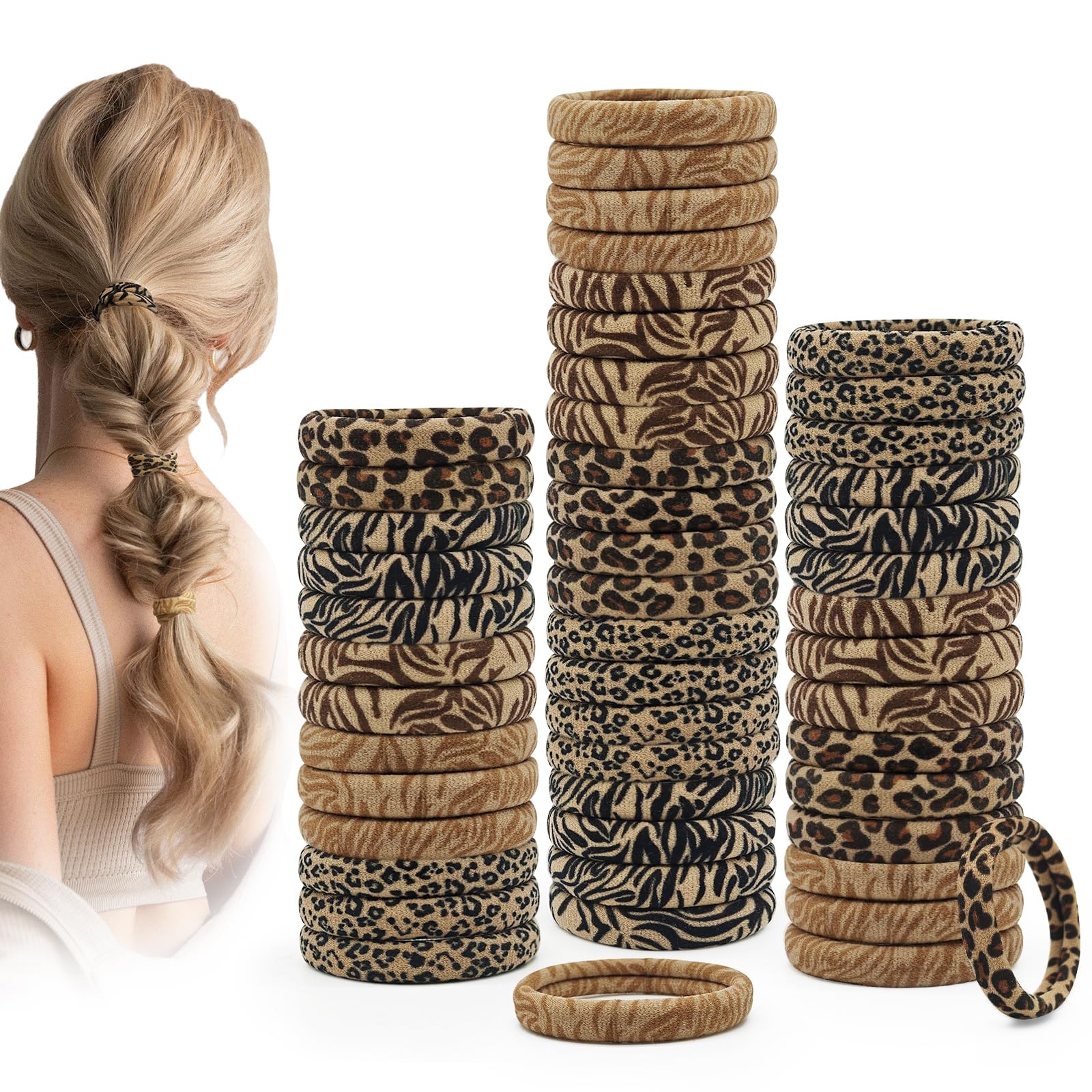 Dreamlover Hair Bands for Women's Hair, Ponytail Holders, 50 Pieces