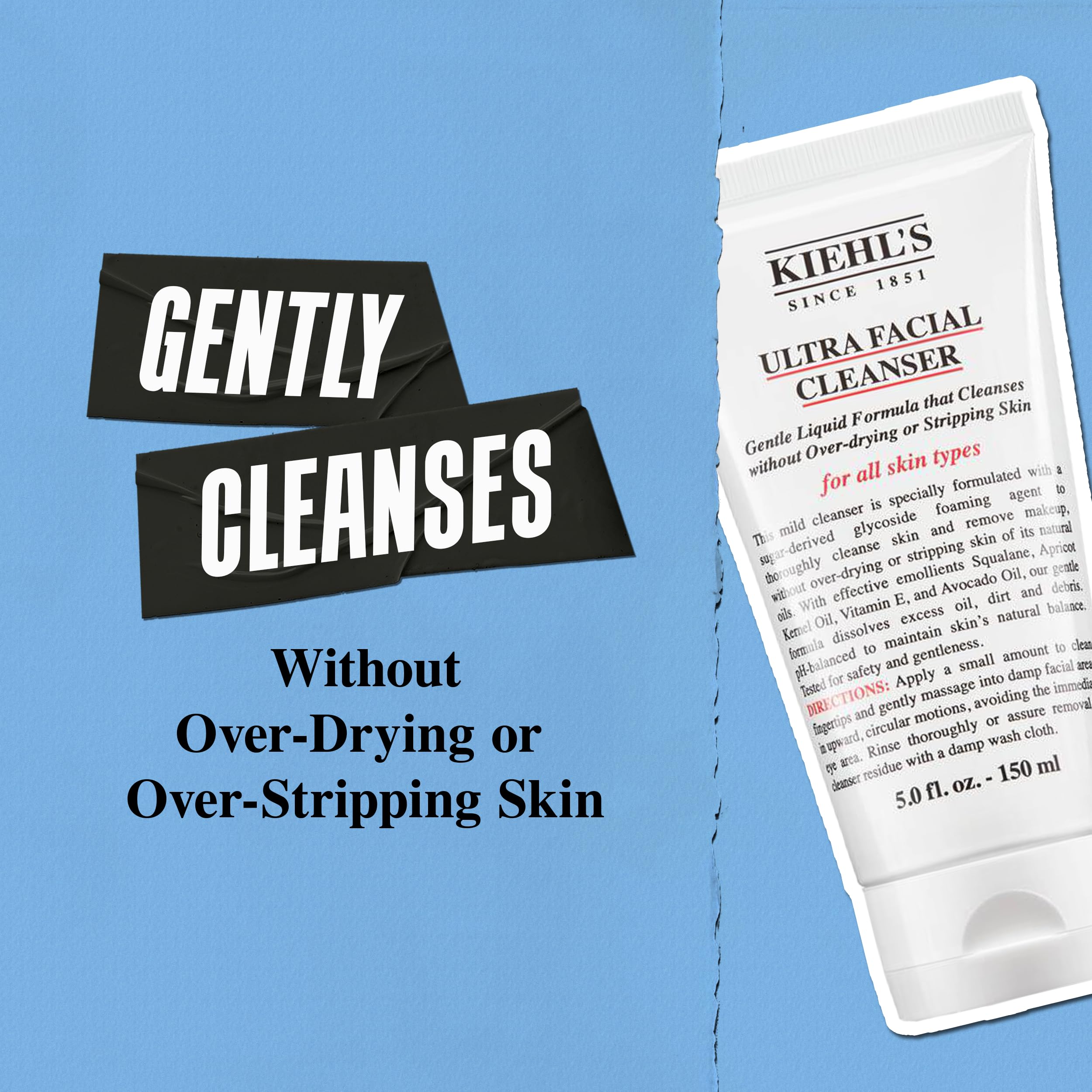 Kiehl'S Ultra Facial Cleanser, Lightweight Foamy Facial Cleanser, Enriched Formula That Replenishes Skin Barrier, Gently Exfolia