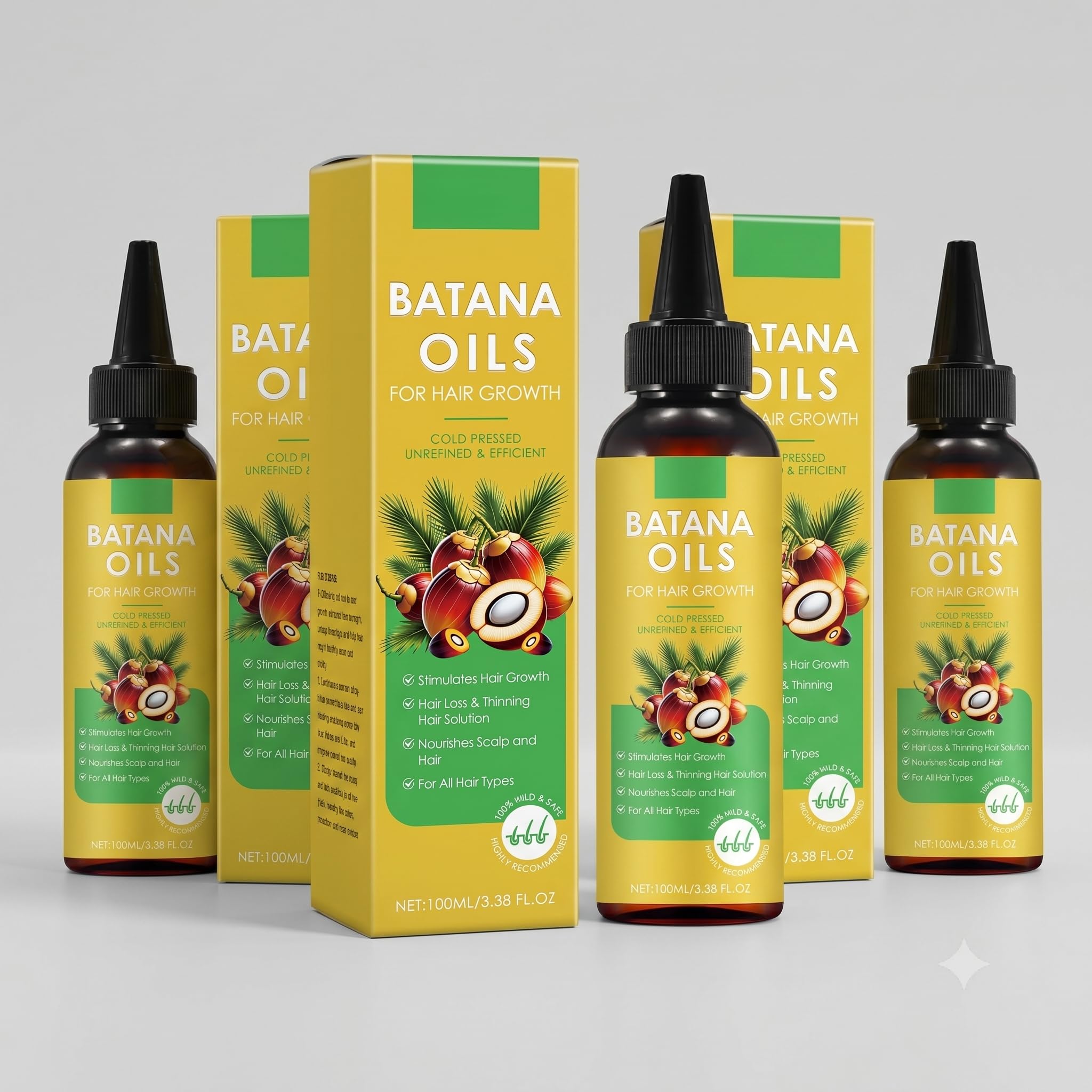 Viareline Batana Oil for Hair Growth, Cold Pressed Unrefined, 100ml