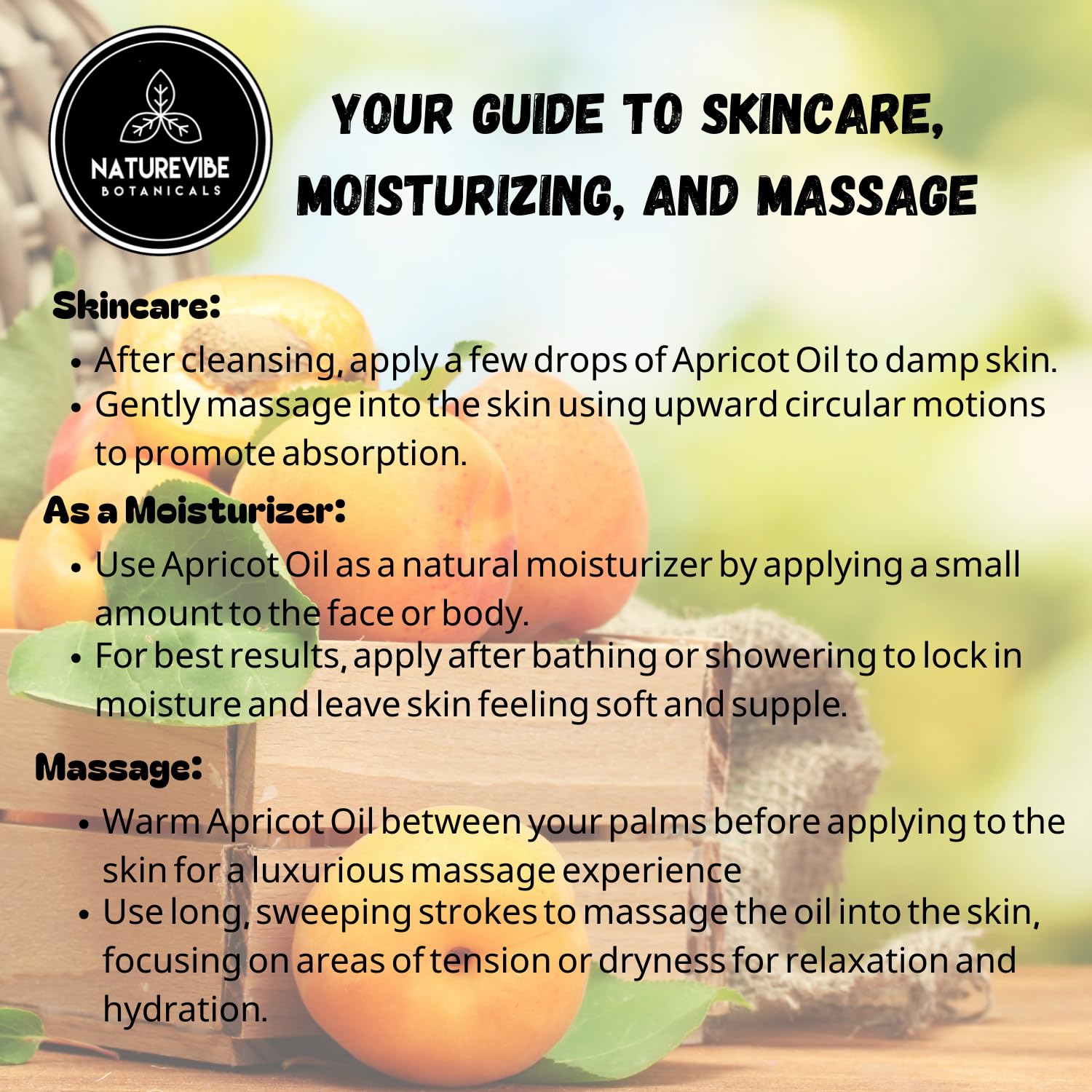 Naturevibe Botanicals Apricot Oil 32 Ounces | 100% Pure And Natural | Great For Skin Care And Hair Care