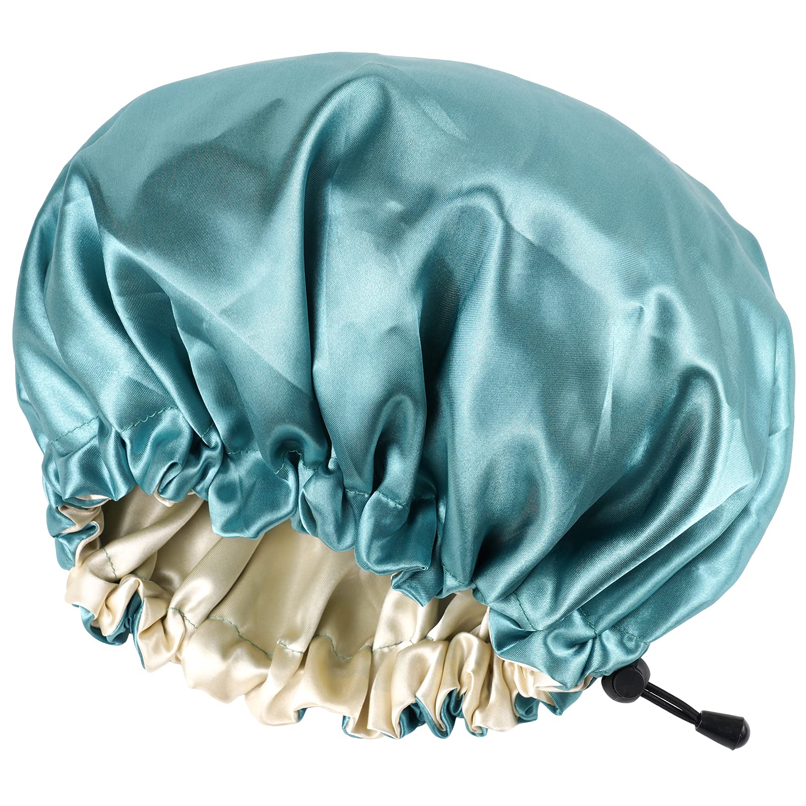 CHORHA Satin Sleep Cap,Double-Sided Adjustable Sleep Bonnet,Bonnet Cap for Sleep Green
