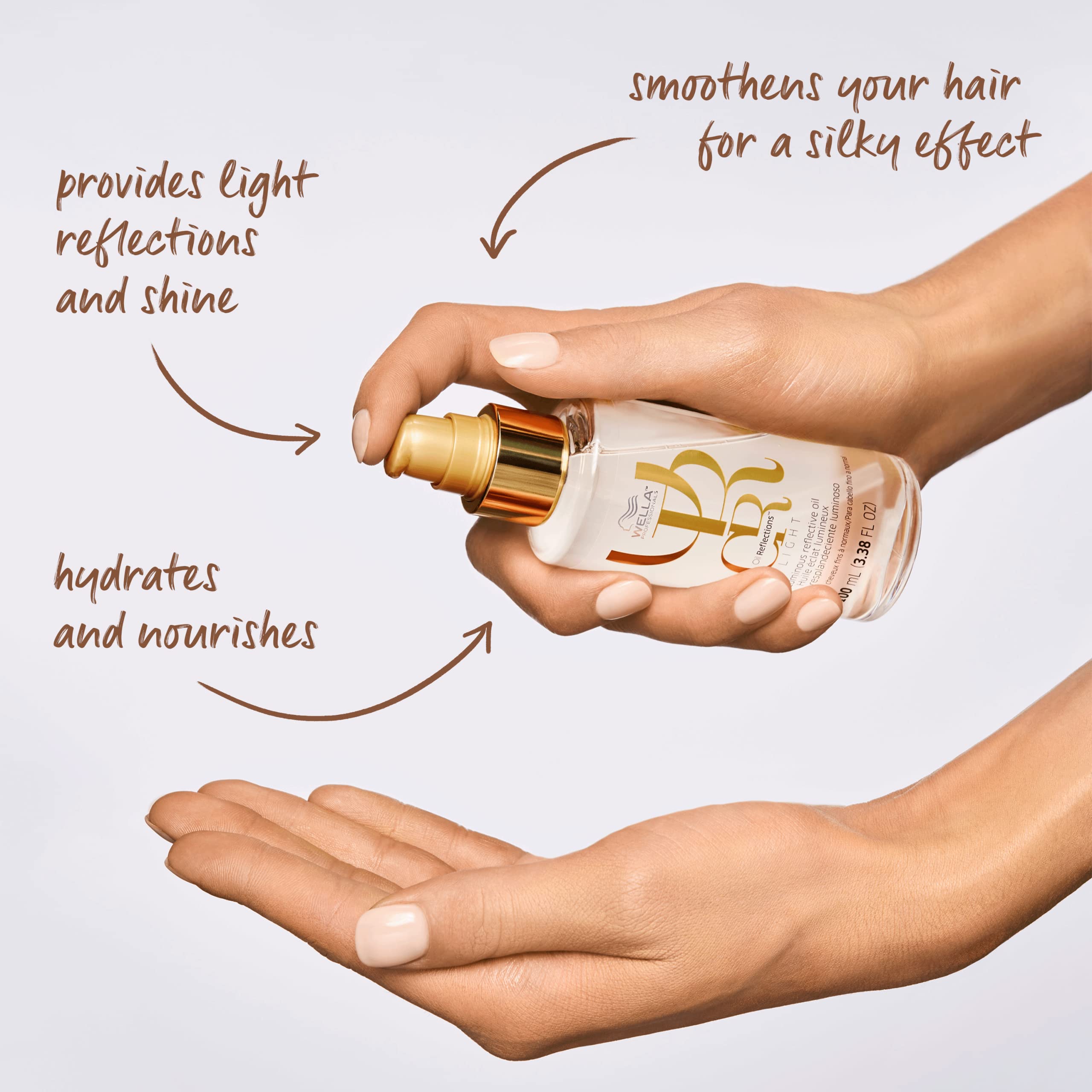 Wella Professionals Oil Reflections Light Luminous Reflective, Luxury Finishing Oil, For All Hair Types 3.38 Fl Oz