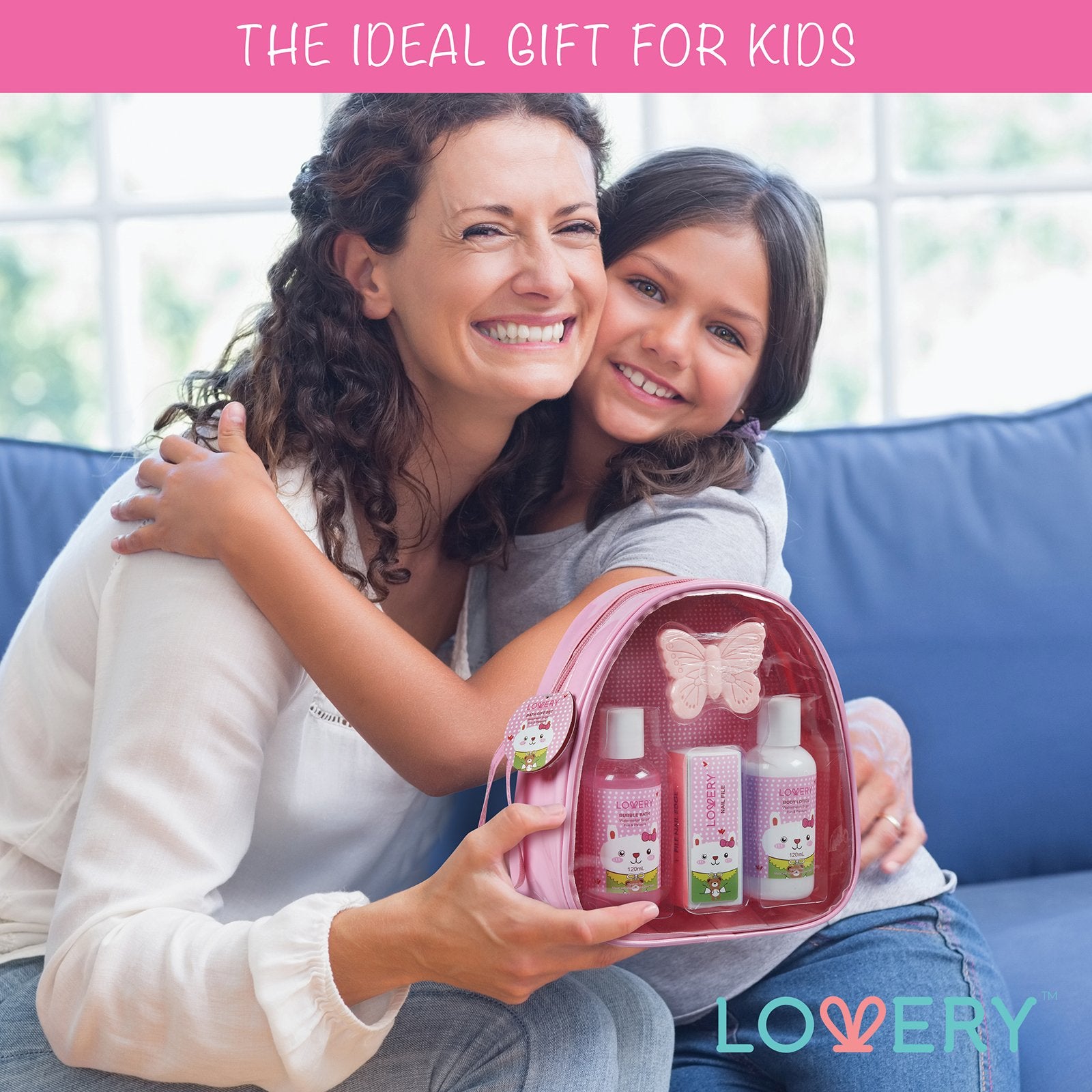 Birthday Gifts For Girls Gift Set, Kids Bubble Bath Spa Bag - 5Pc Bath Set Bag With Heavenly Watermelon Fragrance Includes Bubbl