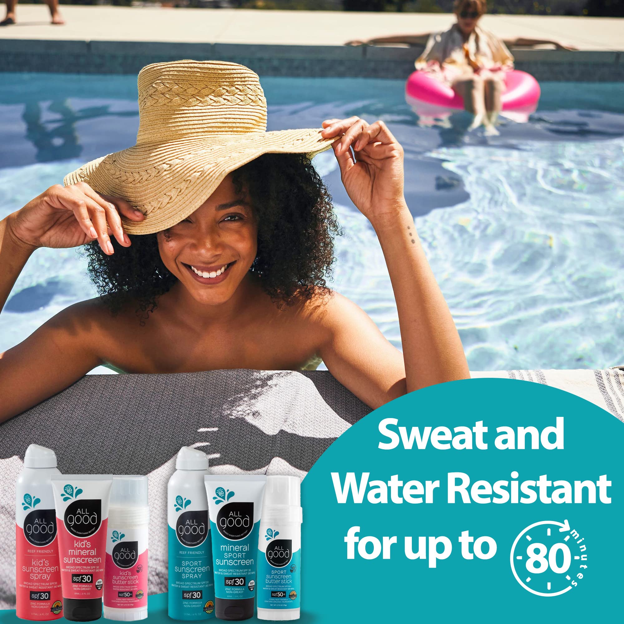 All Good Mineral Ultimate Sun Care Set - 3-Pack SPF Lip Balms, 2 Sunscreen Lotions, 2 Zinc Sun Butters, & 2 Face/Nose/Ear Sunsti