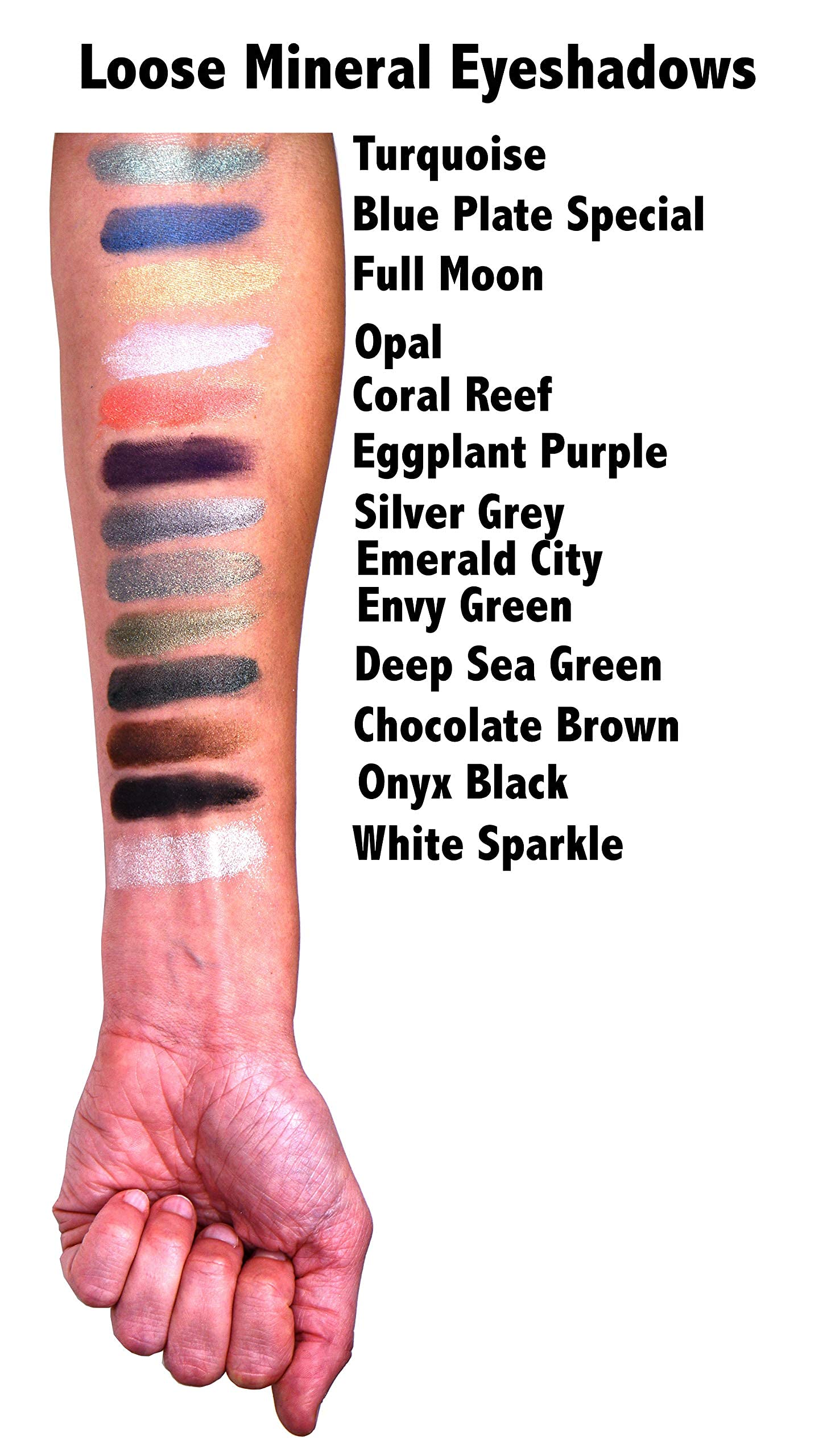 Pure Ziva Beautiful Mocha Brown Brass Loose Eyeshadow Powder Pigment, Single Glitter Mineral Dust Jar Pot; Talc, Paraben & Cruel