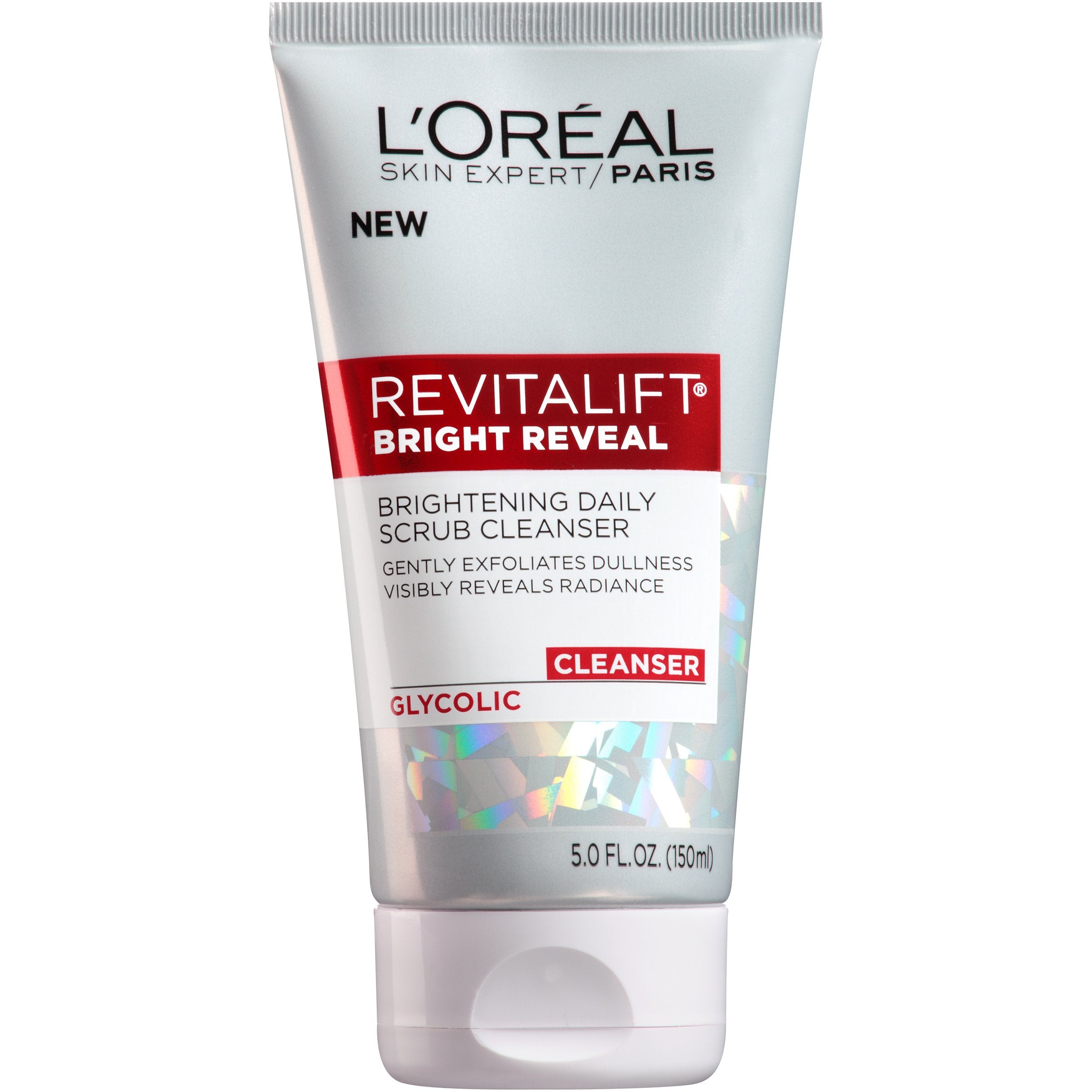 L'Oreal Paris Skincare Revitalift Bright Reveal Facial Cleanser with Glycolic Acid, Anti-Aging Daily Face Cleanser to Exfoliate 