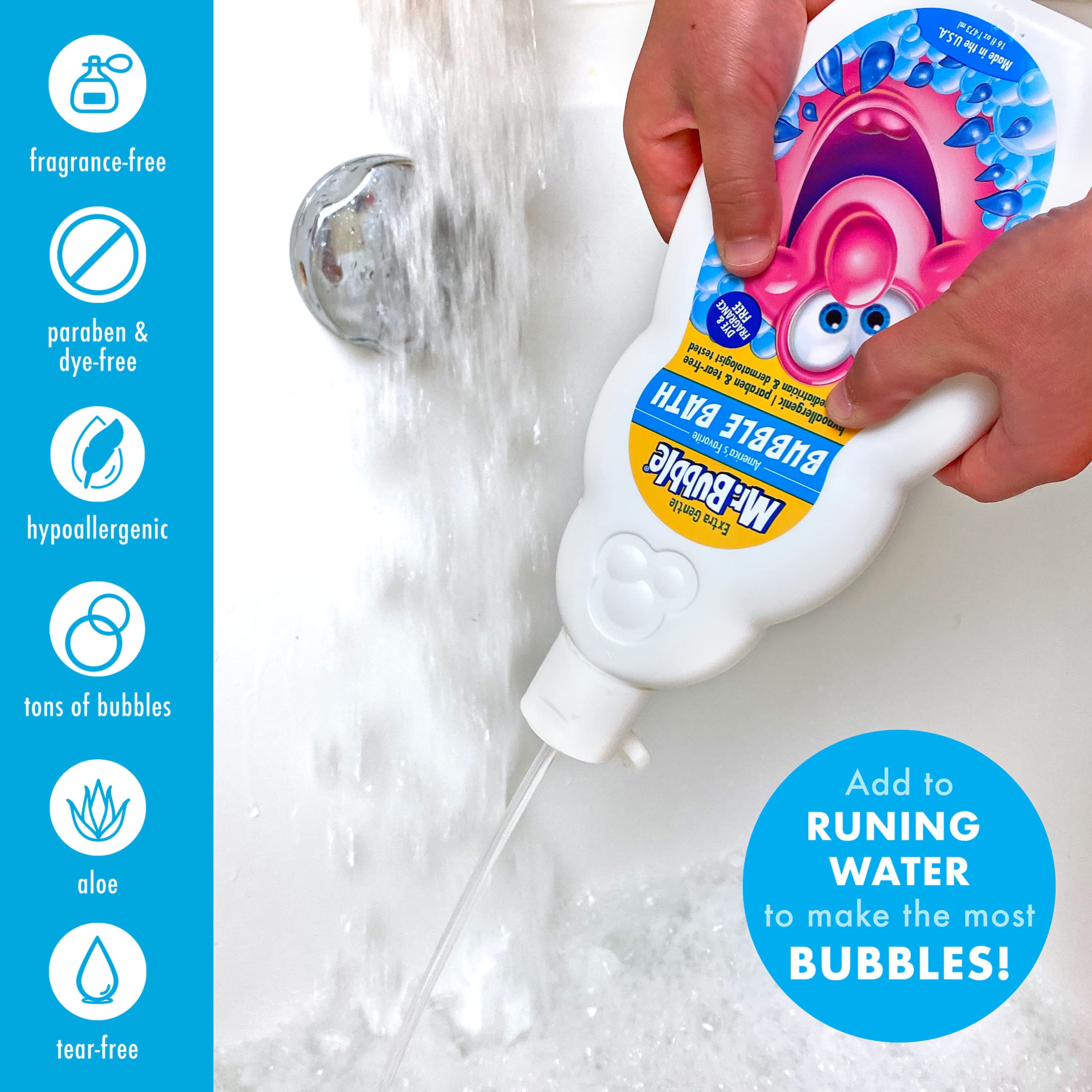 Mr. Bubble Extra Gentle Bubble Bath - Hypoallergenic, Tear Free Bubble Bath Solution Perfect For Sensitive Skin (Pack Of 2 Bottl