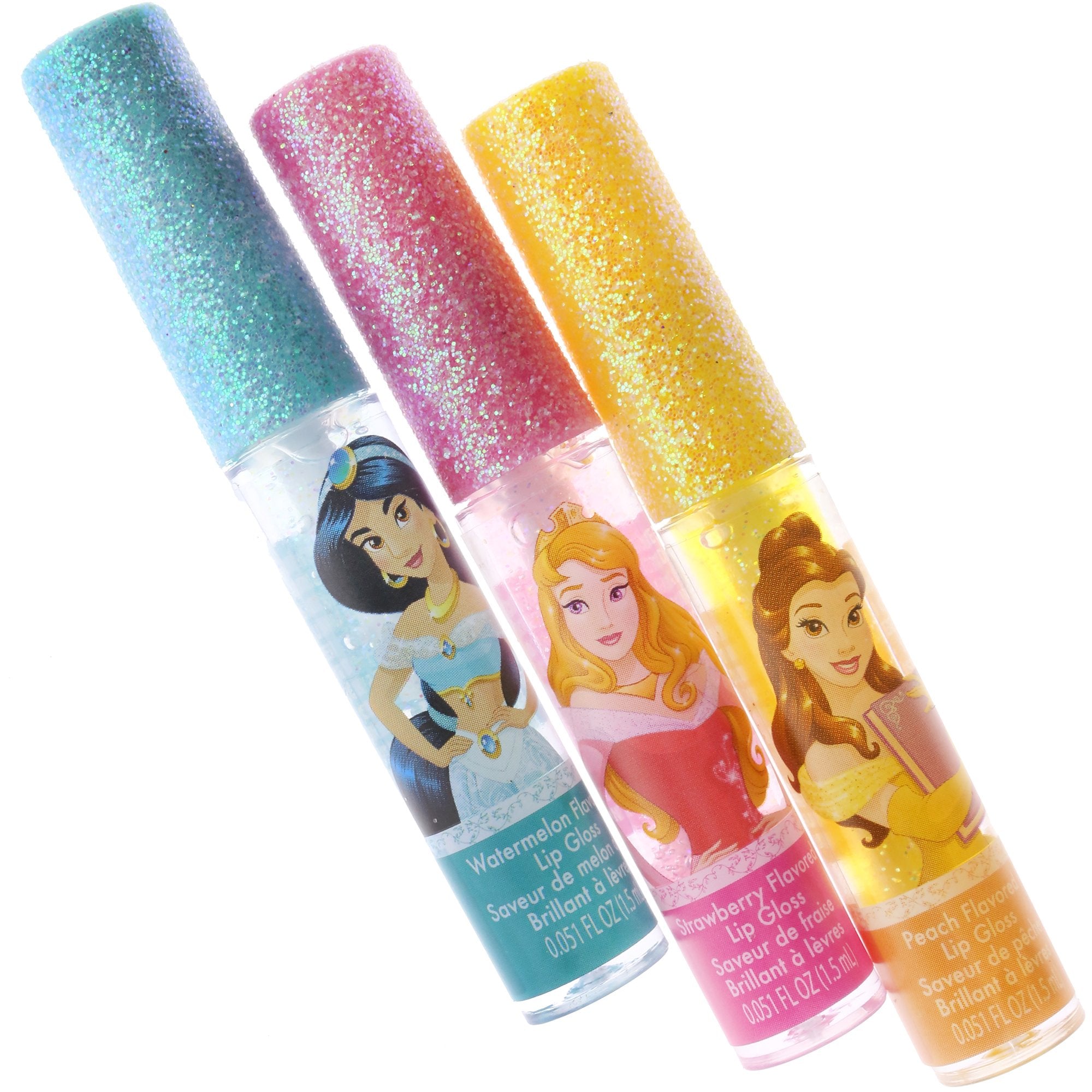 Townley Girl Disney Princess Lip Gloss Set, 7 Pack, 0.05 Fl Oz Each, Multicolor