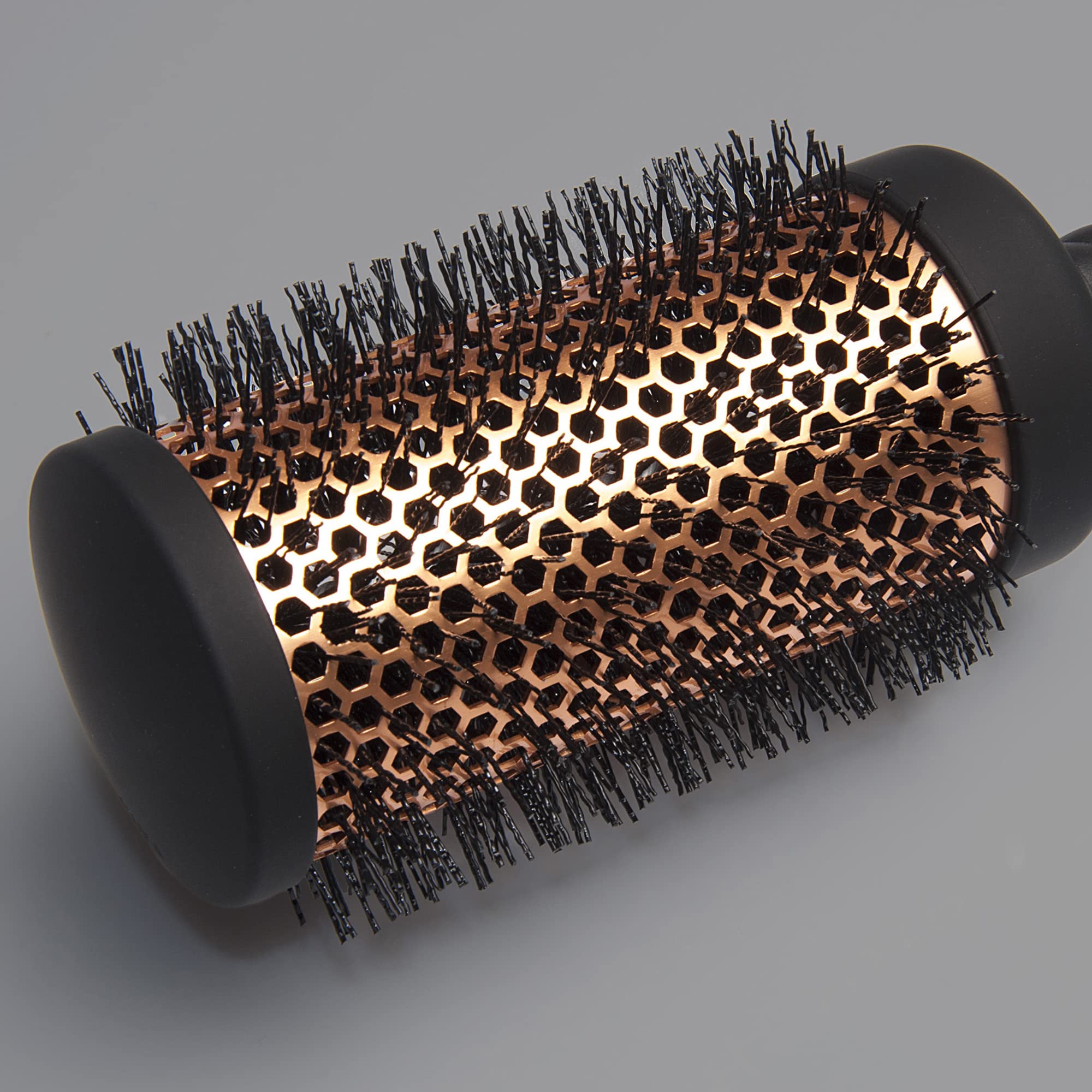 Fromm Heat Duo Copper x Ceramic 2 Round Brush for Expert Blowouts and Faster Hair Drying, Roller Hairbrush for Anti-static Styli
