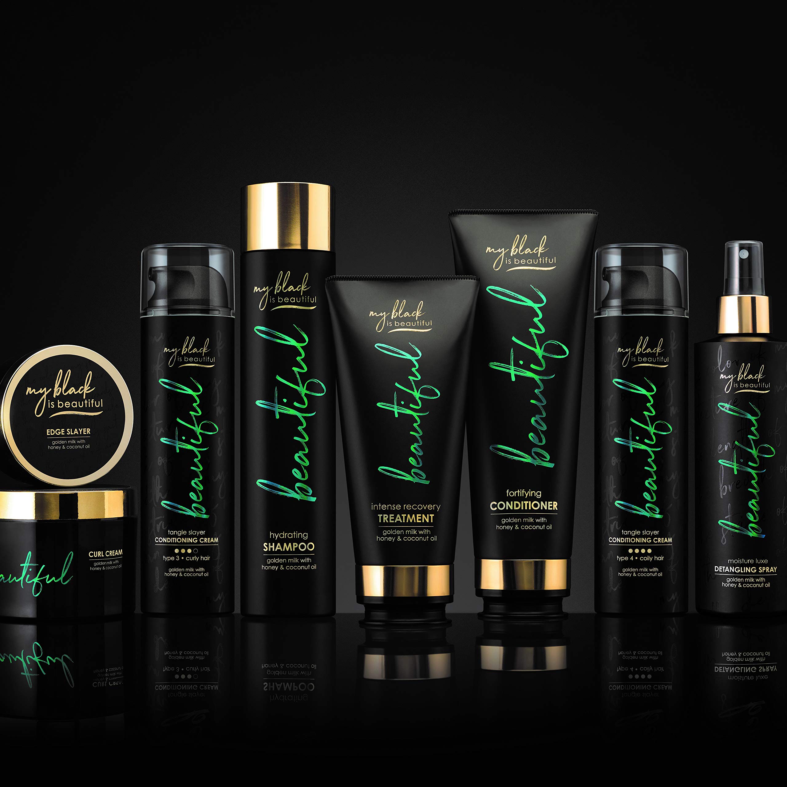 My Black Is Beautiful Curl Cream, Sulfate Free, For Curly And Coily Hair With Coconut Oil, Honey And Turmeric, 7.6 Fl Oz
