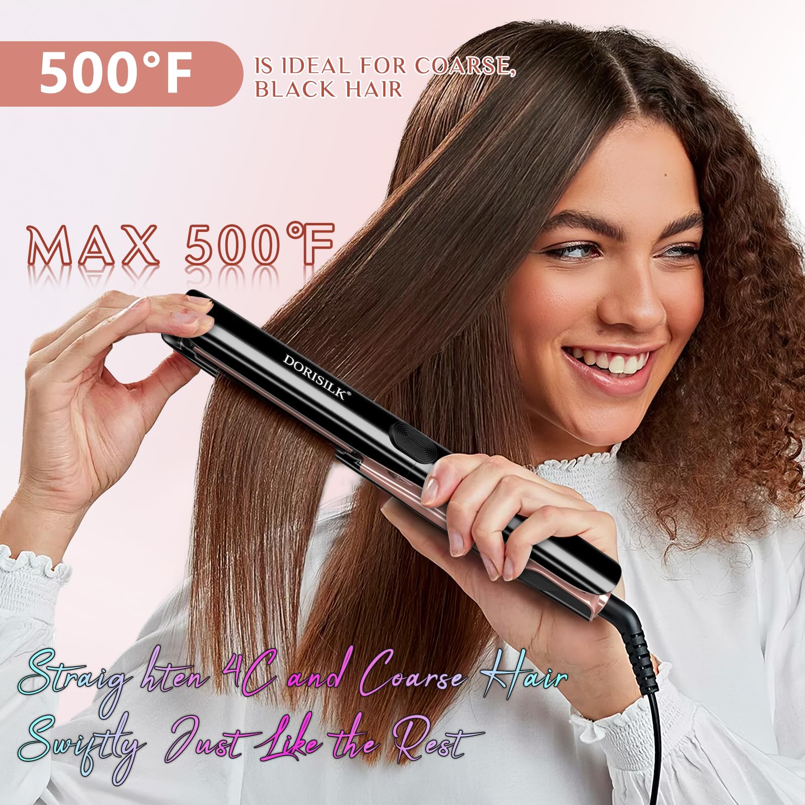 DORISILK 500 Degree High Temp Professional Hair Straightener