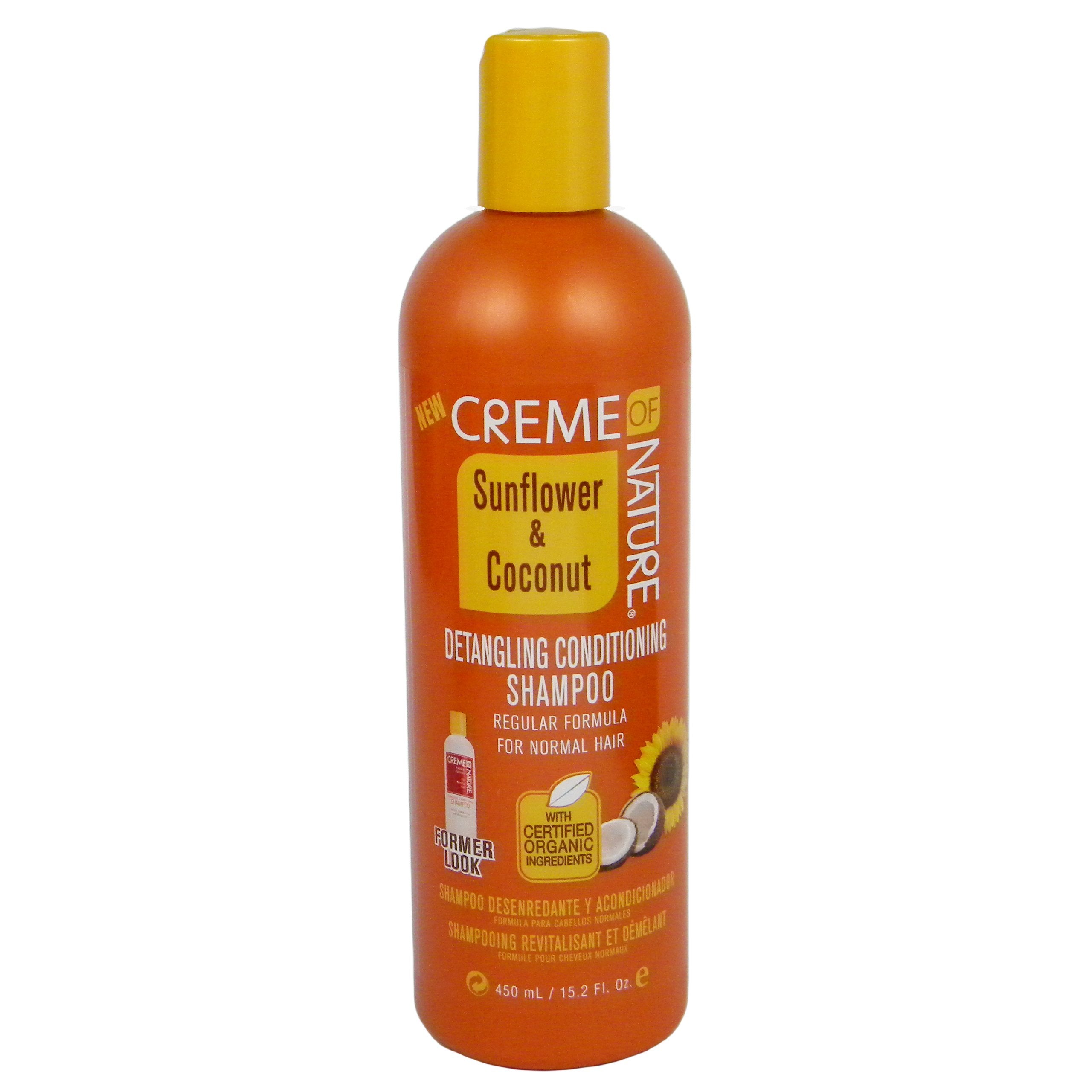 Creme of Nature Sunflower and Coconut Detangling Conditioning Shampoo for Normal Hair, 15.2 Ounce