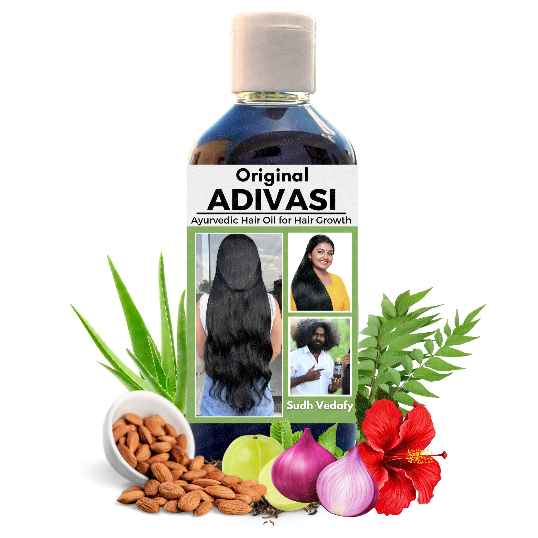 Sudh Vedafy Adiwashi Hair Growth Oil Ayurvedic Adiwashi Herbal Kesh Tel With Natural Rosemary Essential & Biotin For Control Hai