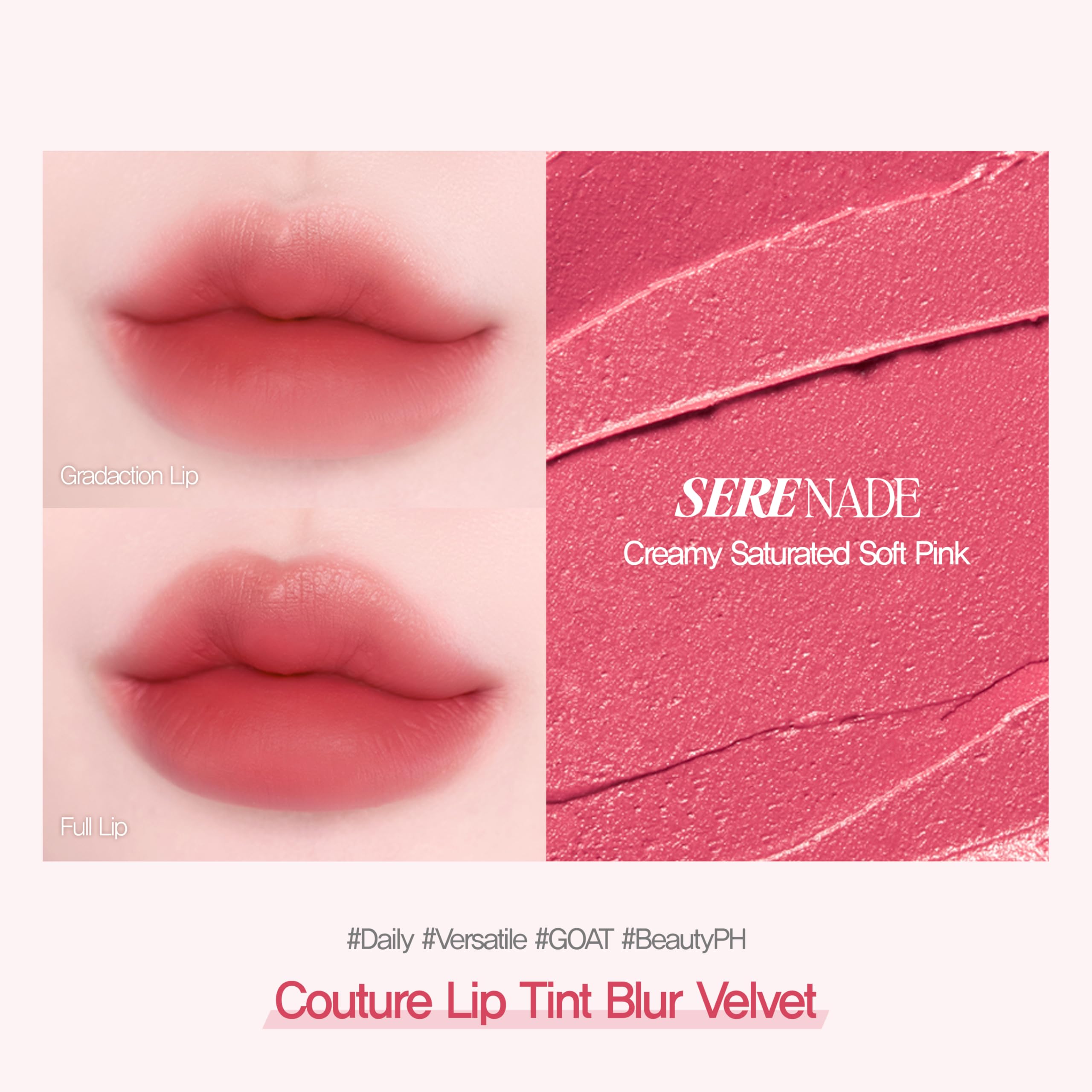 Espoir Couture Lip Tint Blur Velvet # Serenade Combo | Popular Color Limited Lip Tint Combo | Lightweight Matte Finish Without O