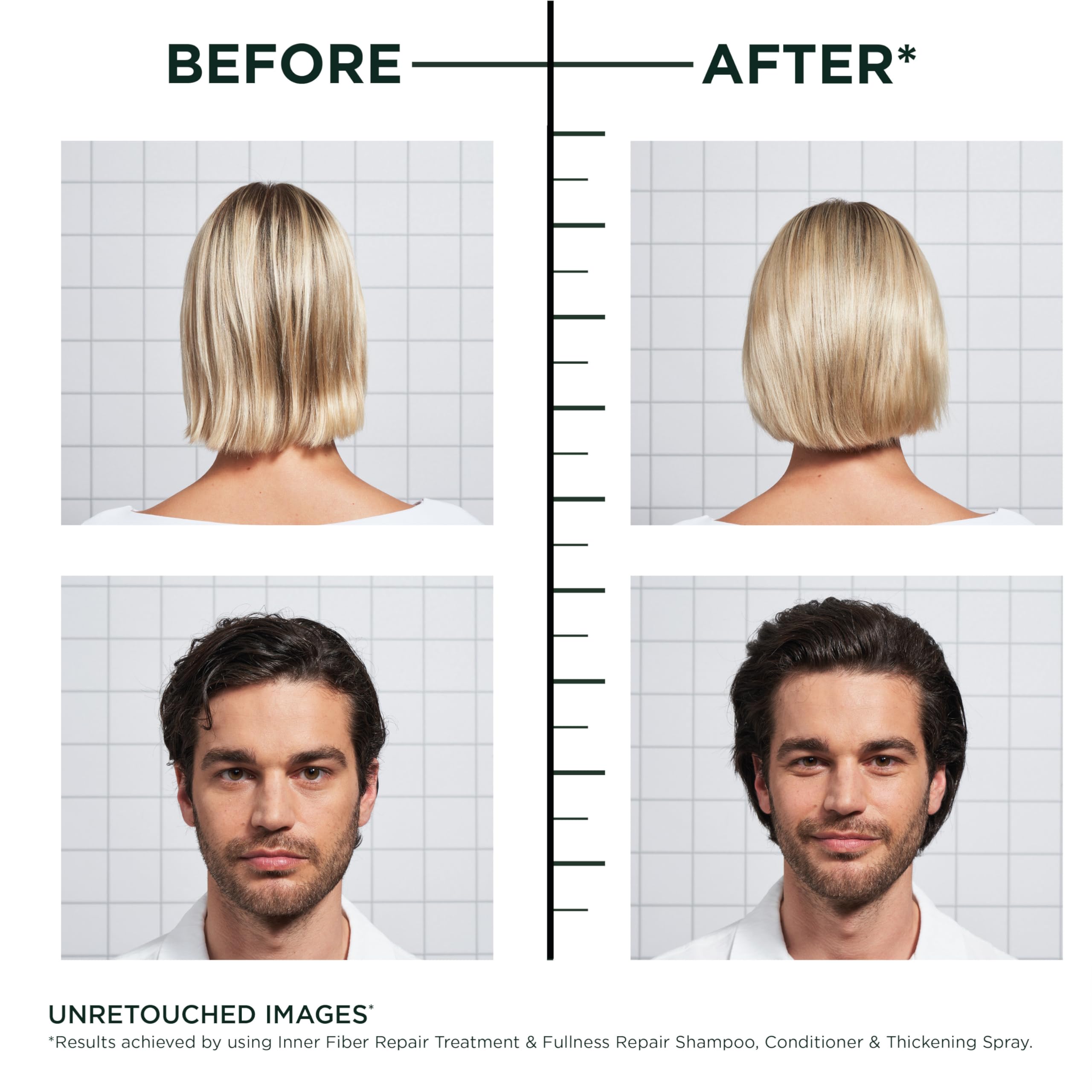 Garnier Fructis Hair Filler Fullness Repair Shampoo, Volumizing Shampoo with Polypeptides and Hair Repair Complex for Thin, Weak