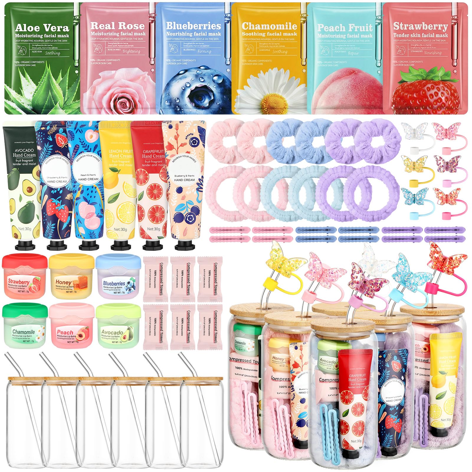 Demissle 60 Pcs Spa Party Supplies for Women Sleepover Party Supplies Girls