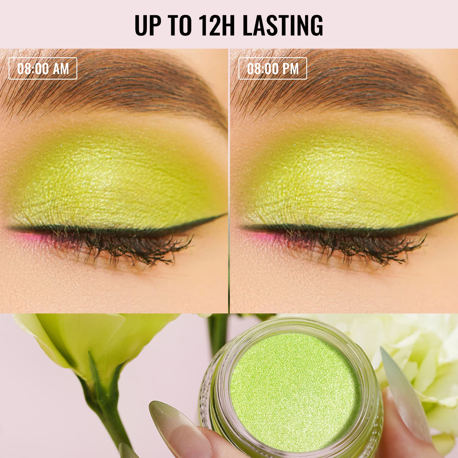 Oulac Light Pearl Cream Eyeshadow Also For Highlighter Shimmer Eye Shadow Waterproof&Long Lasting With Moisturizing Formula Blen