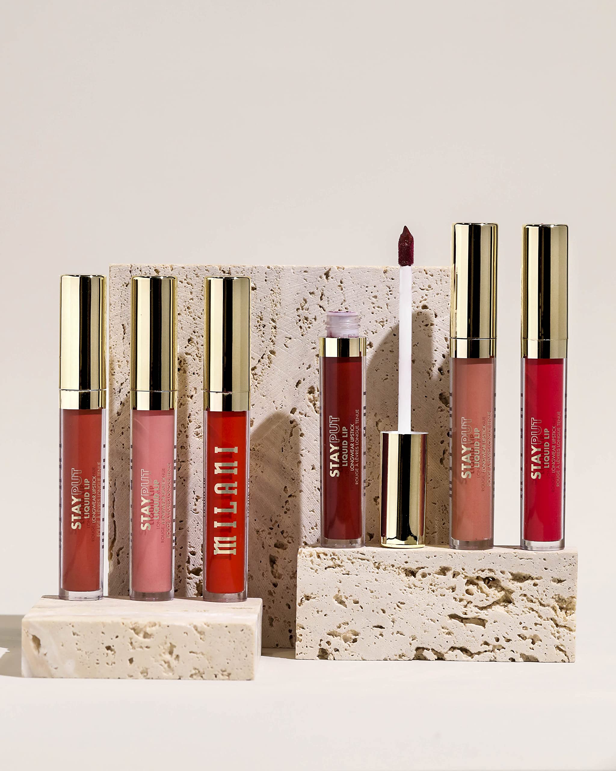 Milani Stay Put Longwear Liquid Lipstick - Smudge-Proof, Kiss-Proof, And Fade-Resistant Formula For All-Day Wear - Go Off