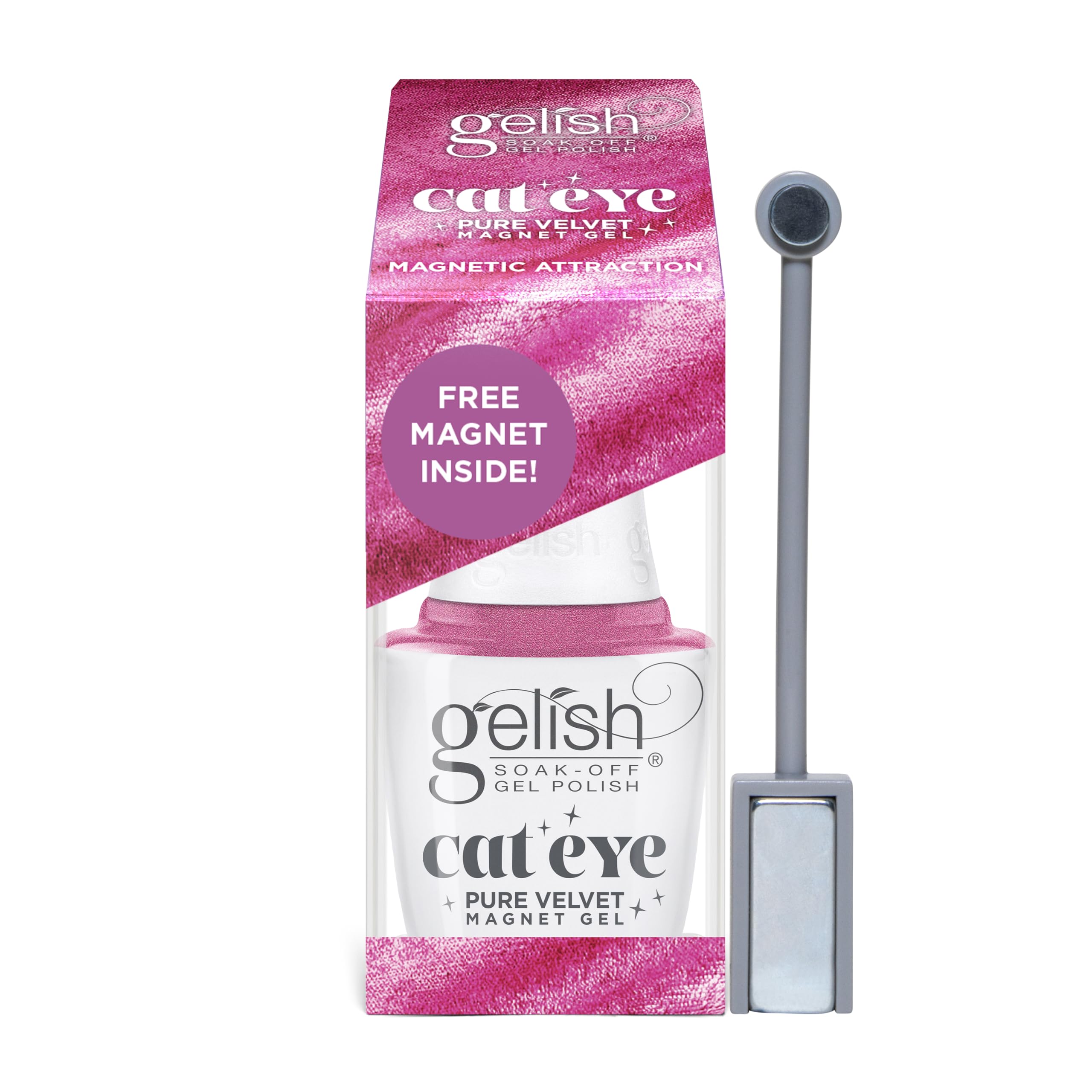 Gelish Cat Eye Magnet Aurora - Magnetic Gel Polish, Stunning Reflections, Two-Toned Color Shift, Gorgeous Cat Eye Designs, Long-