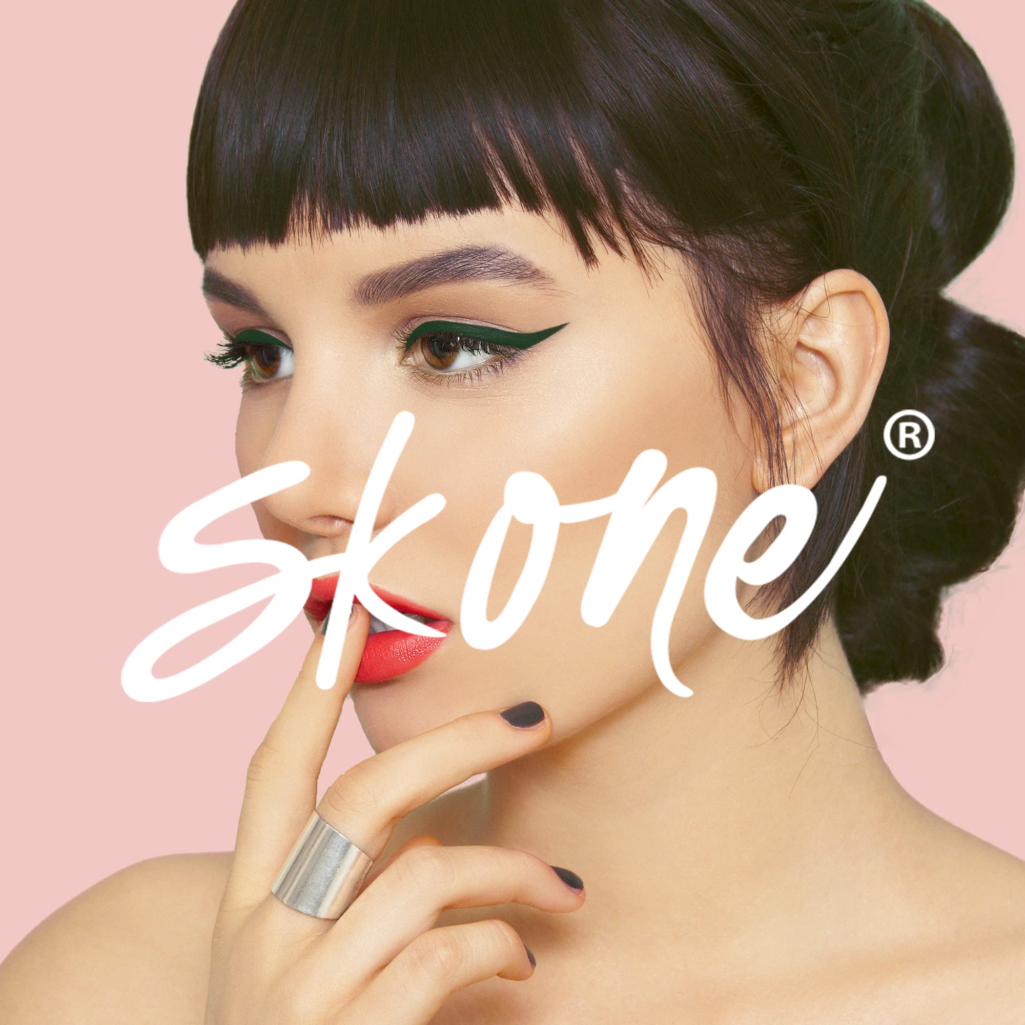 Skone Cosmetics Insanely Intense Tattooed Eyeliner - Smudge Proof, Sweat Proof Liquid Eyeliner Felt Tip Applicator, Pigmented Li