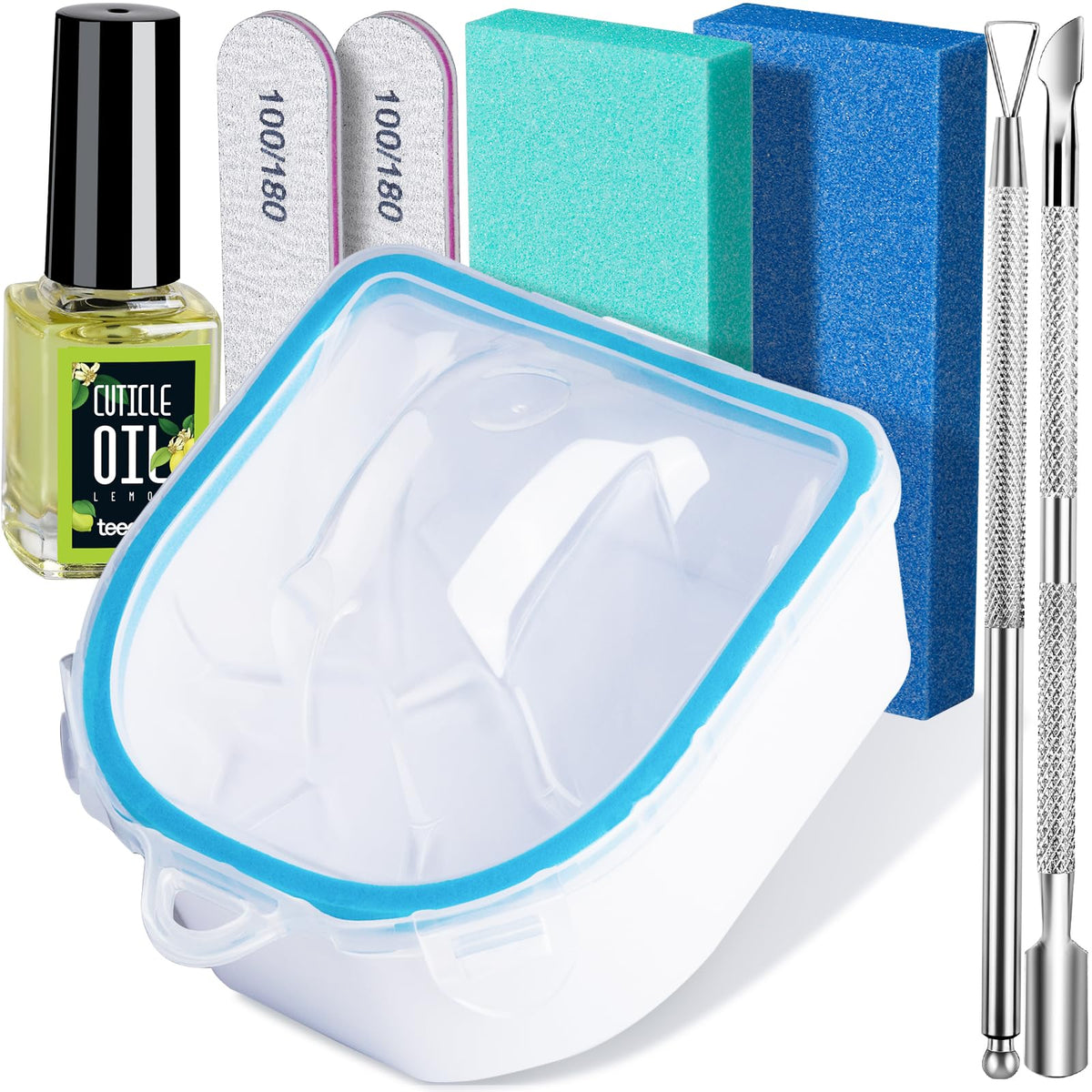 Teenitor Nail Soaking Bowl, Soak Off Bowl Nail Soaking Bowl Acetone Proof Soak Off Gel Polish Remover Bowl, Manicure Bowl for Ha
