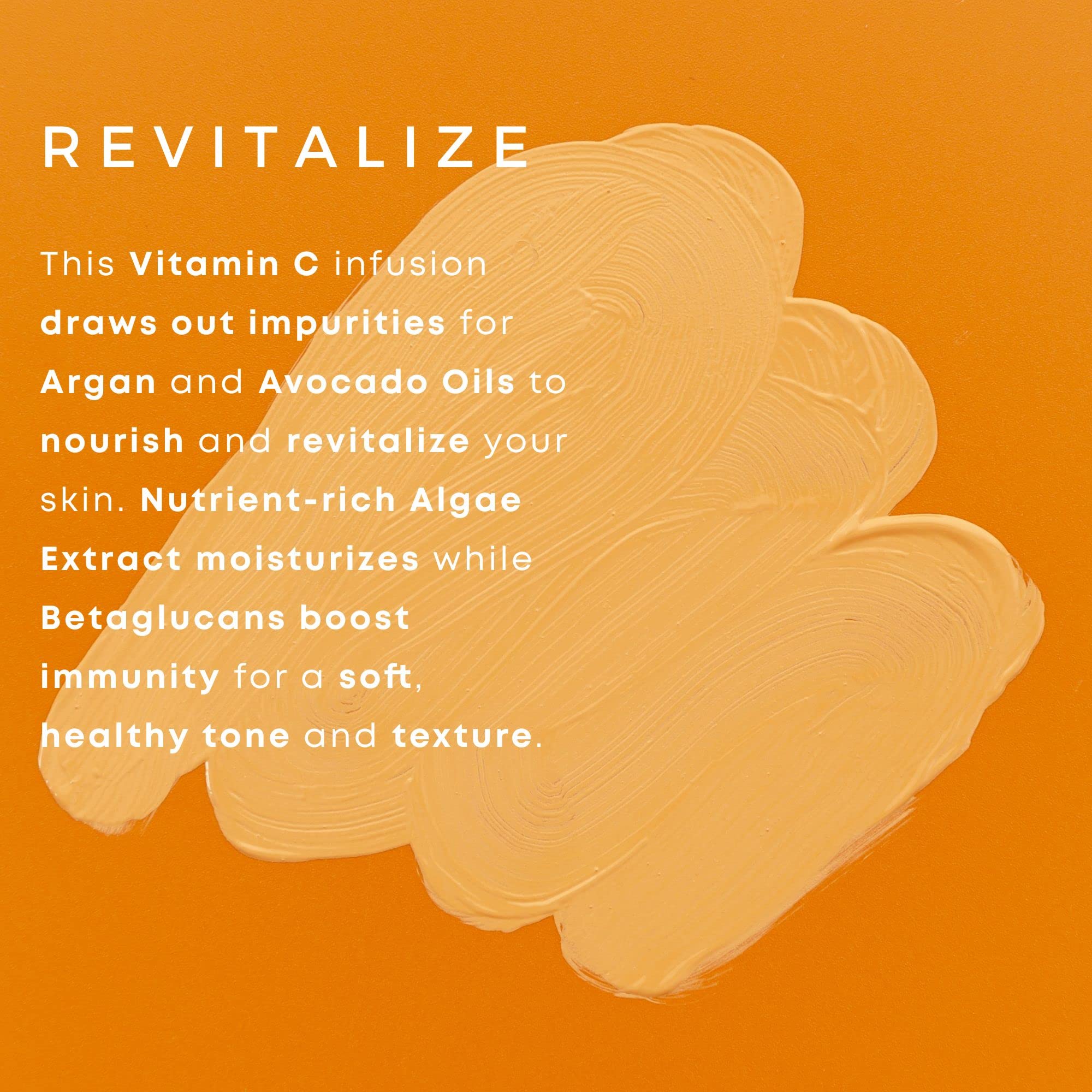 Vitamin C Mask - Nutrient-Rich Skin Brightening Treatment, Draws Out Impurities, Unclogs Pores, Fights UV Damage, Smooths and Fi