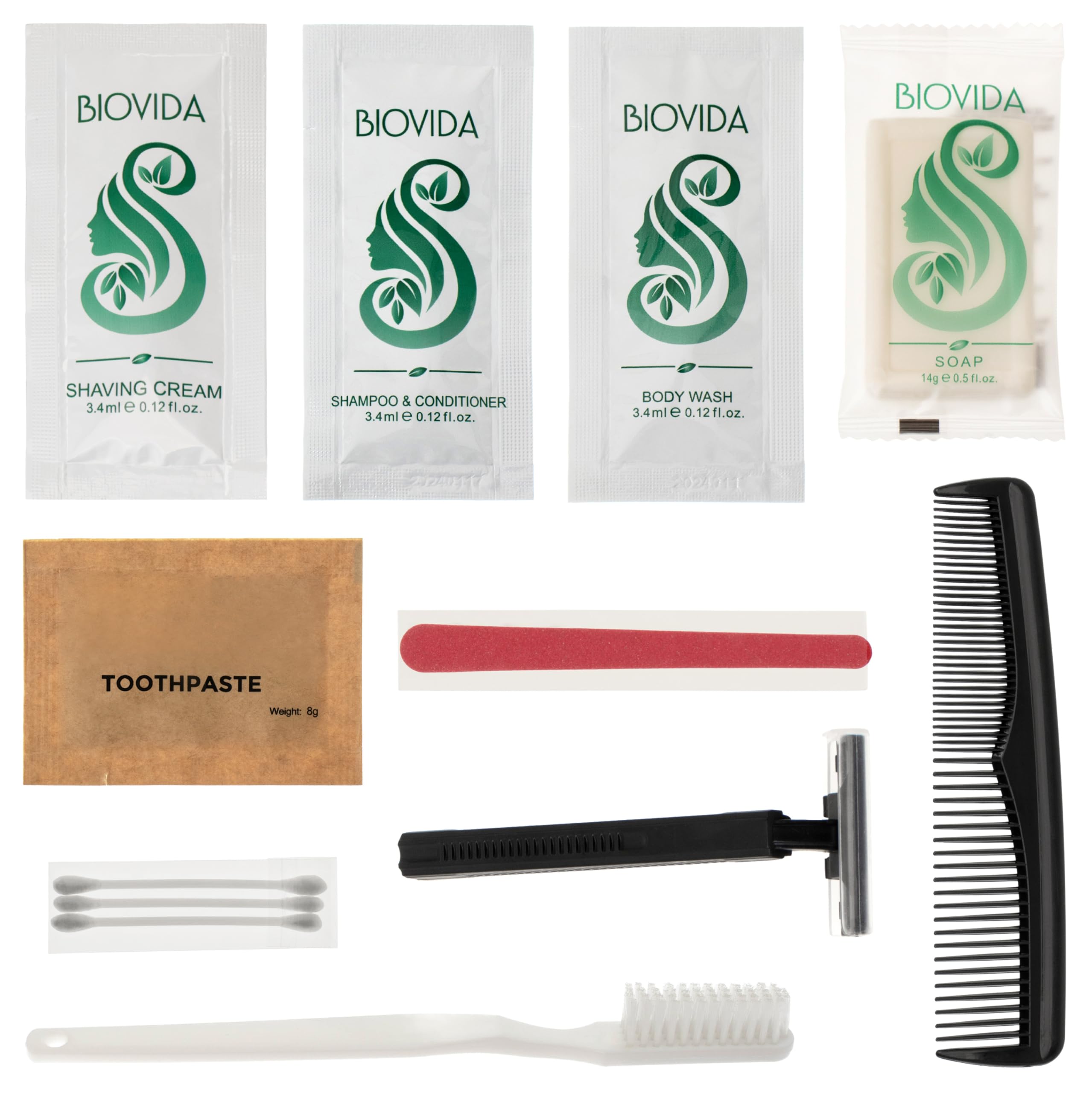 Moda West 24 Hygiene Kits - Bulk Case Of Wholesale Basic Toiletry Kits For Men, Women, Travel, Charity 12 Pc Kit
