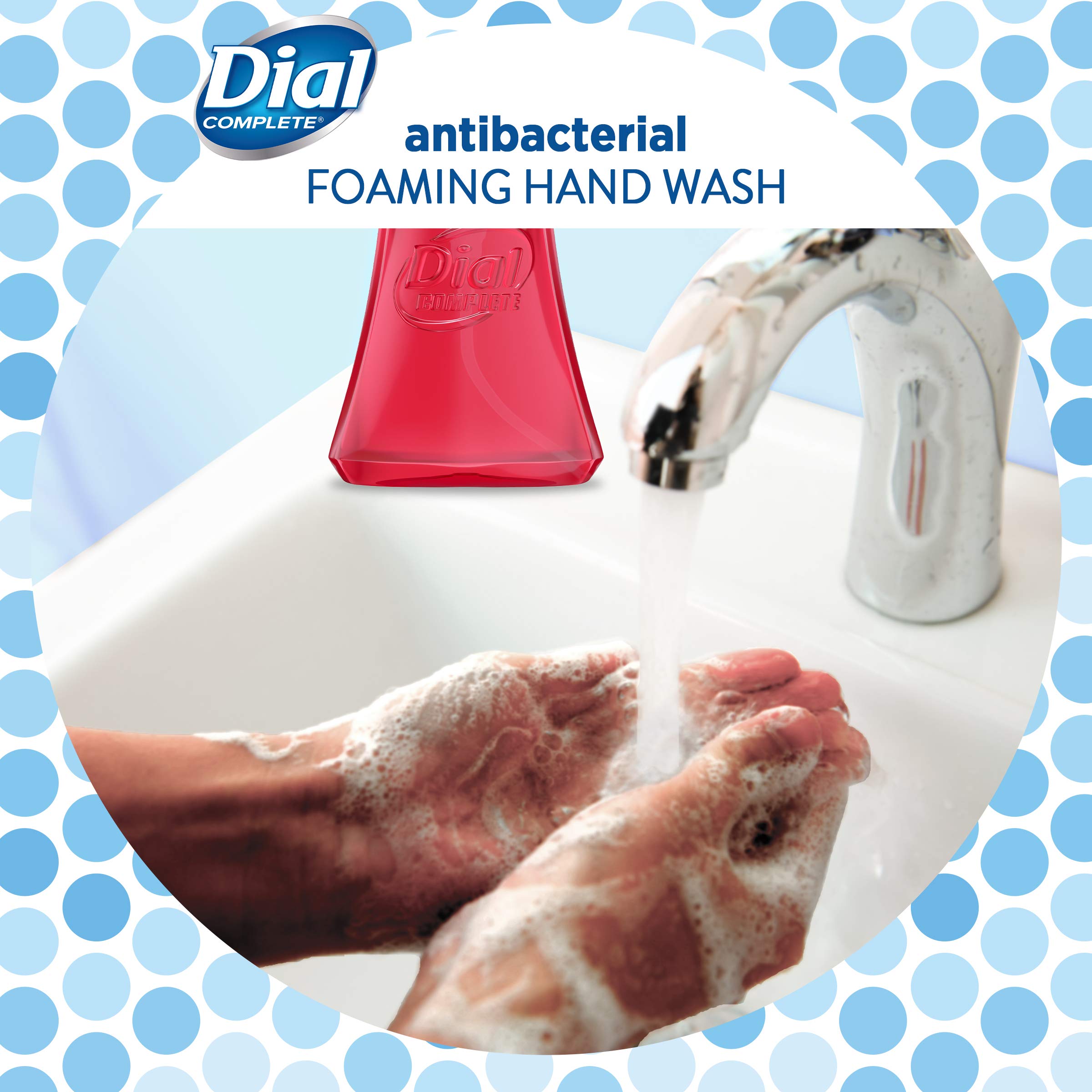 Dial Antibacterial Foaming Hand Wash, Power Berries, 7.5 Oz Pump Bottle (Pack Of 8)