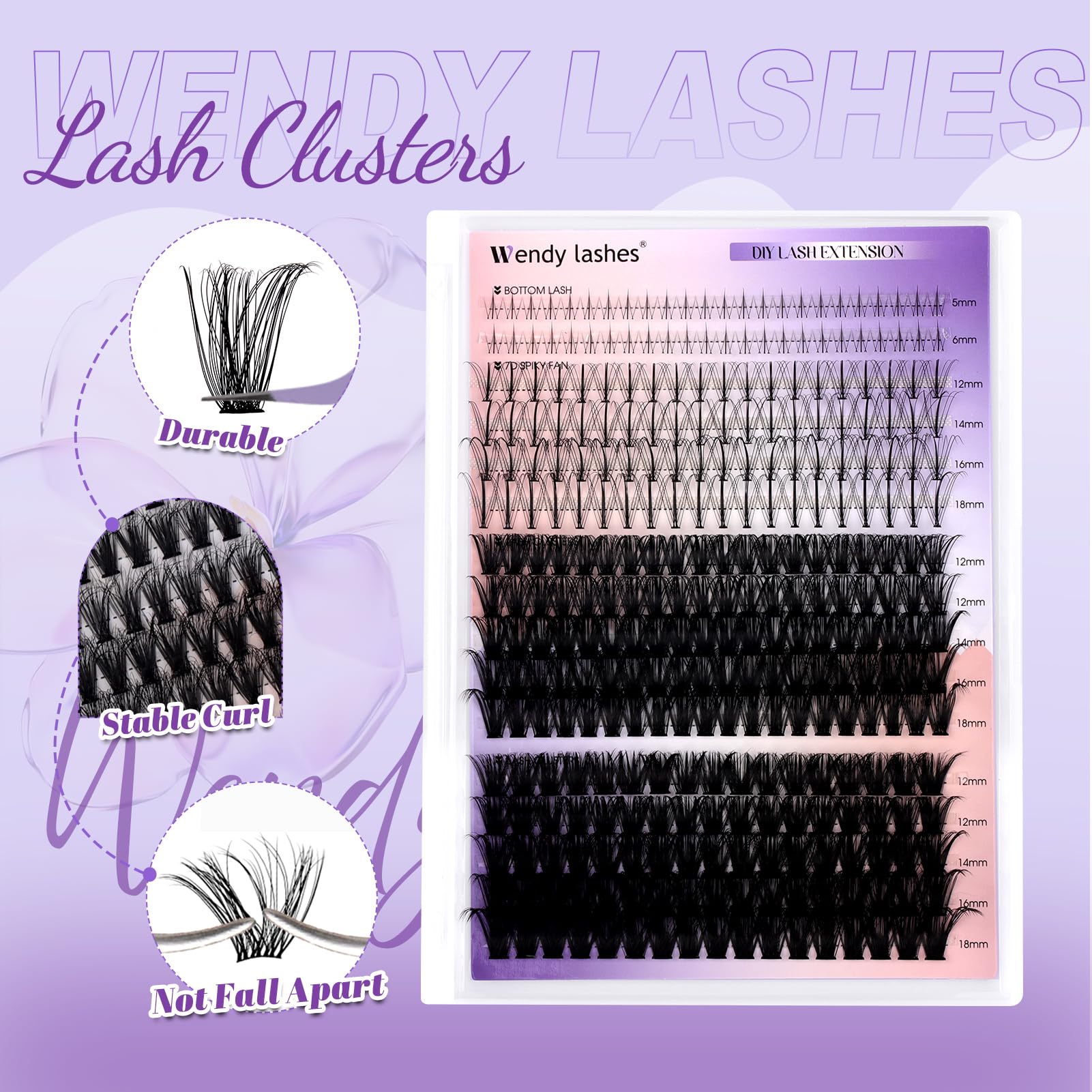 Lash Clusters With Bottom Lashes 356Pcs 60D/80D Multi-Types Fluffy Lash Clusters C/D Curl Wispy Individual Lashes Spike Volume C