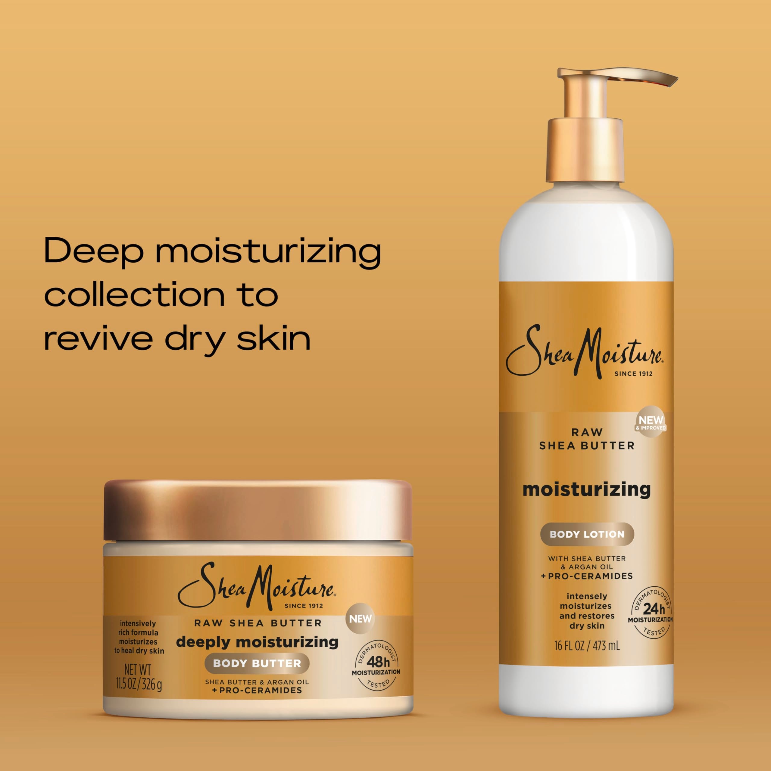 Sheamoisture Moisturizing Body Lotion With Raw Shea Butter, Argan Oil And Pro-Ceramides, Restoring Dry Skin, 24H Moisturizing 16
