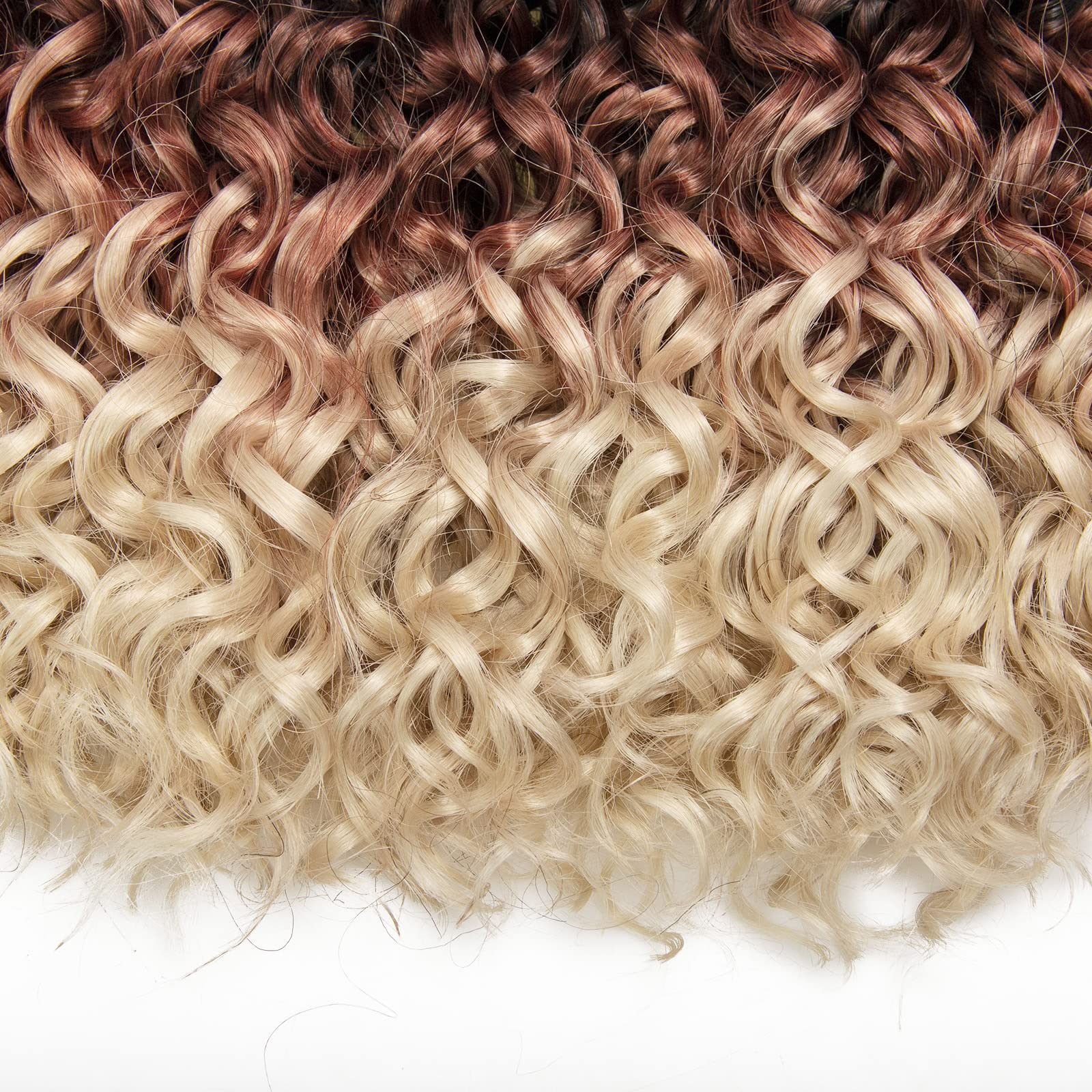 Gogo Curl Crochet Hair 10Inch Water Wave Crochet Hair Ombre Synthetic Bohemian Crochet Braid Deep Wave Braiding Hair Extensions