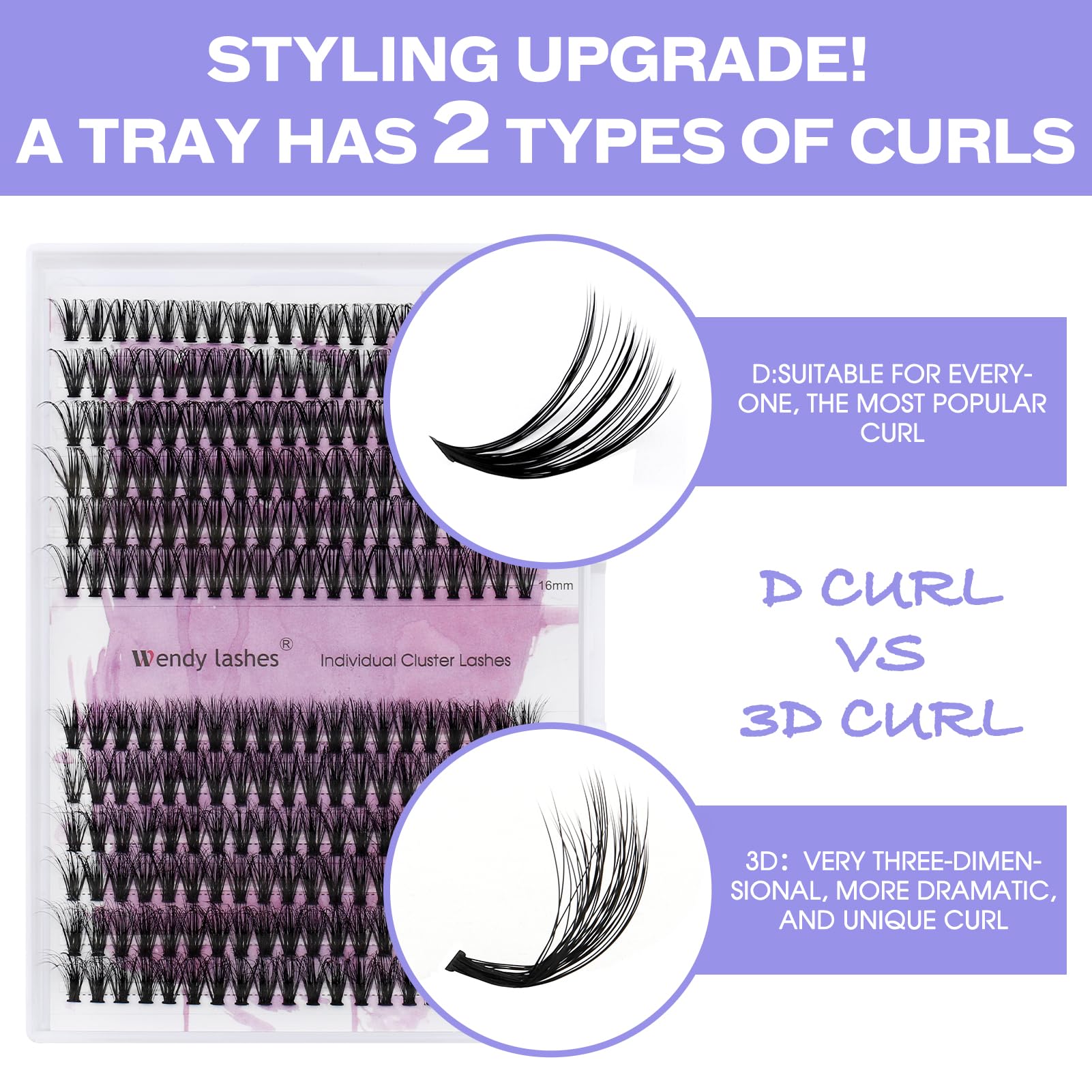 Lash Clusters Individual Cluster Lashes 40D+3D Diy Lash Extension 16-20Mm Mixed C/D Curl Individual Cluster Eyelashes Thin Band