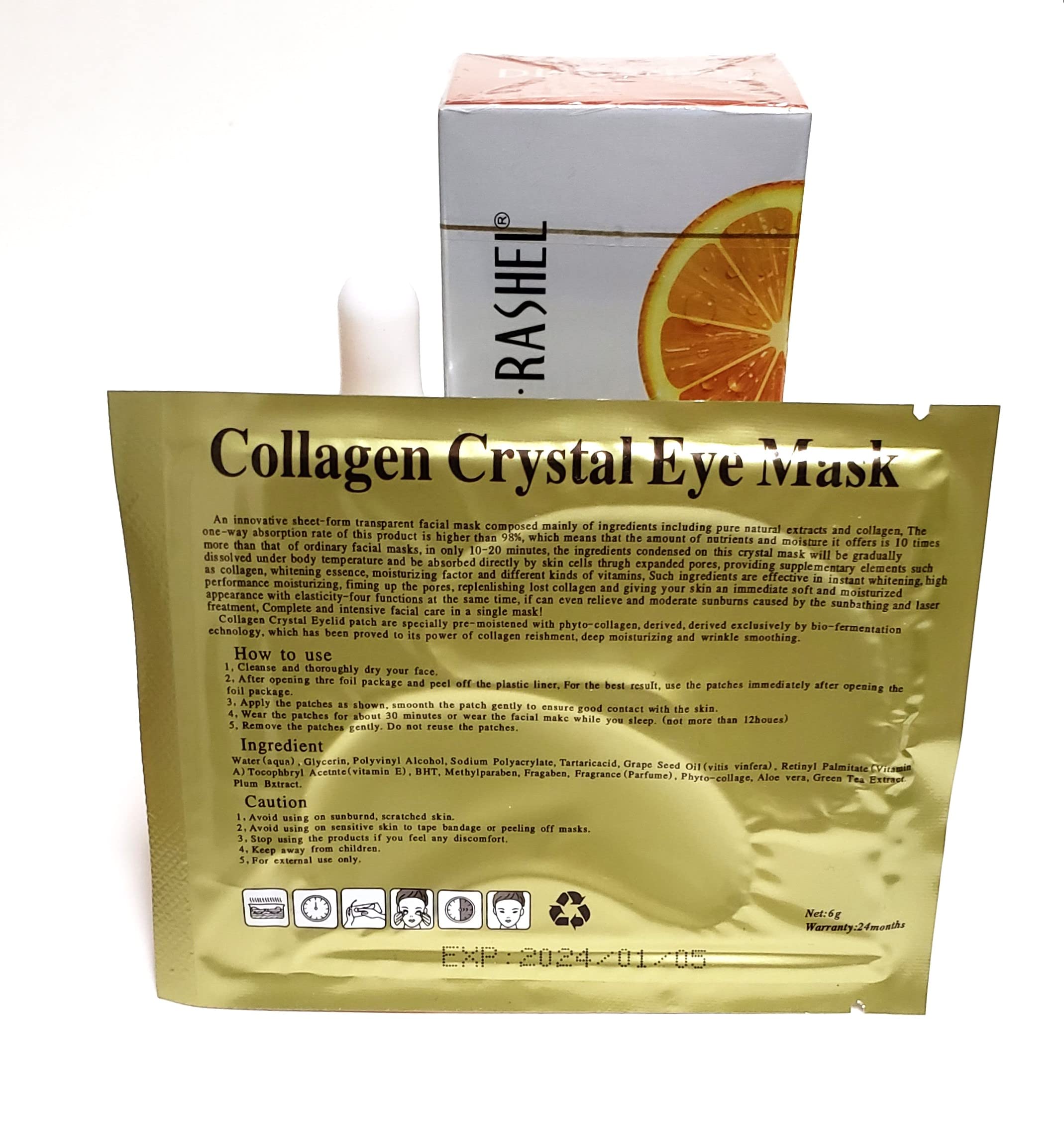 Dr Rashel Vitamin C Eye Anti - Aging Serum Essence | Hyaluronic Acid and Collagen, Reduce Wrinkles, Remove Dark circles & Puffin